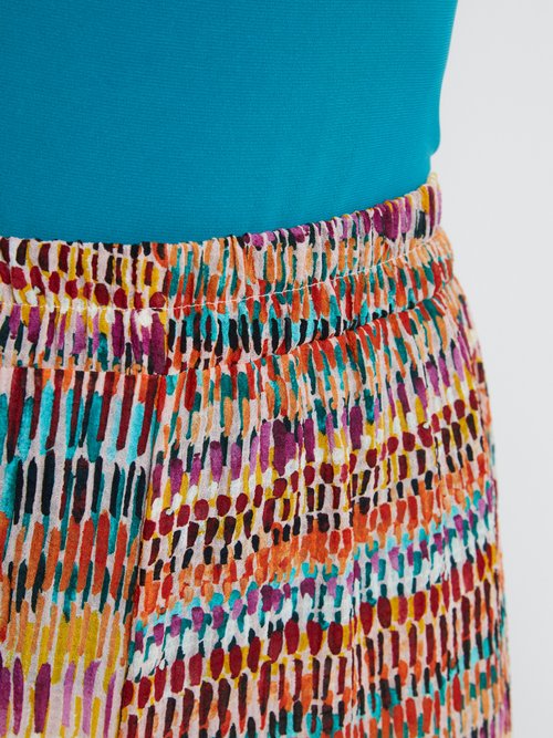 Pantalon large imprimé taille élastiquée Femme Orange NESS DE1