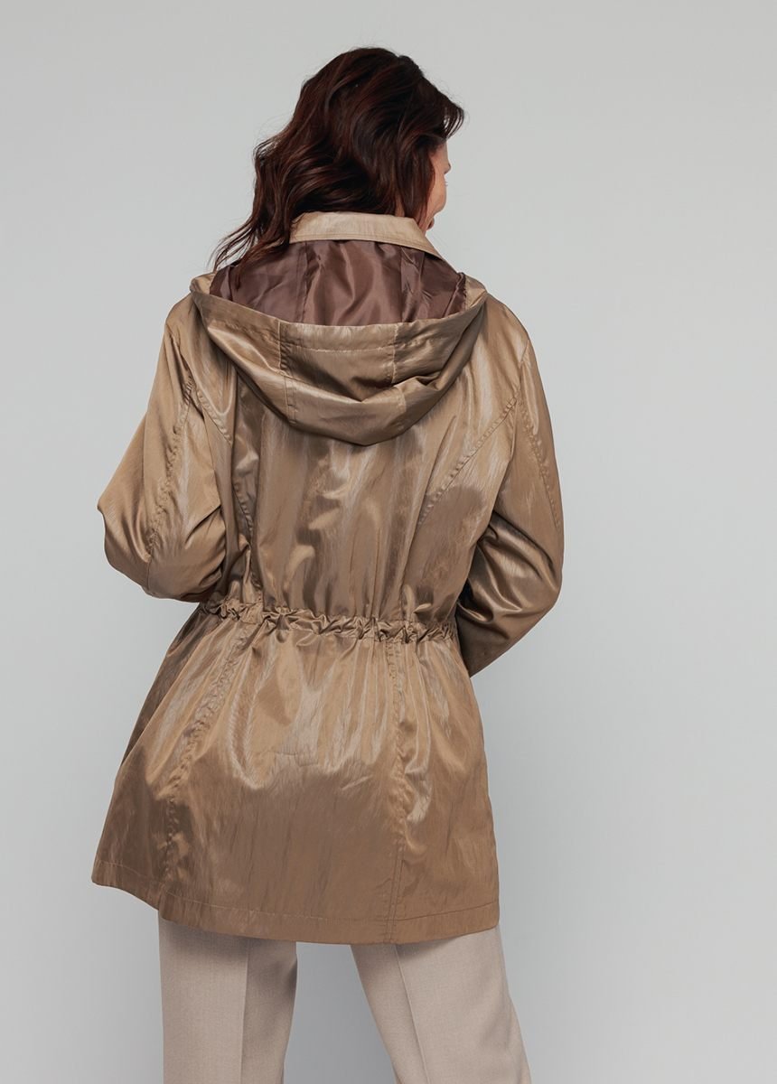 Parka zippée pressionnée