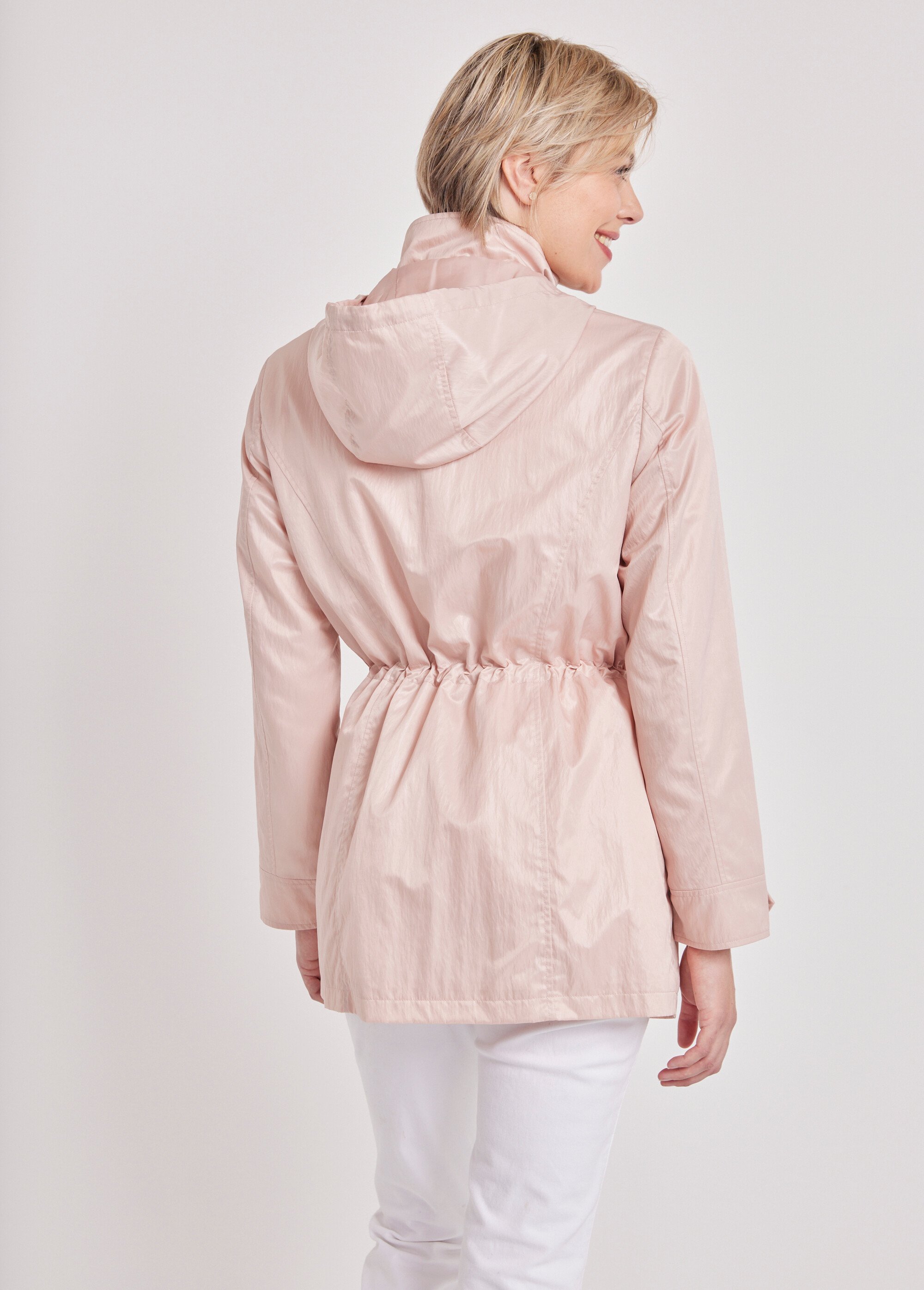 Parka zippée pressionnée