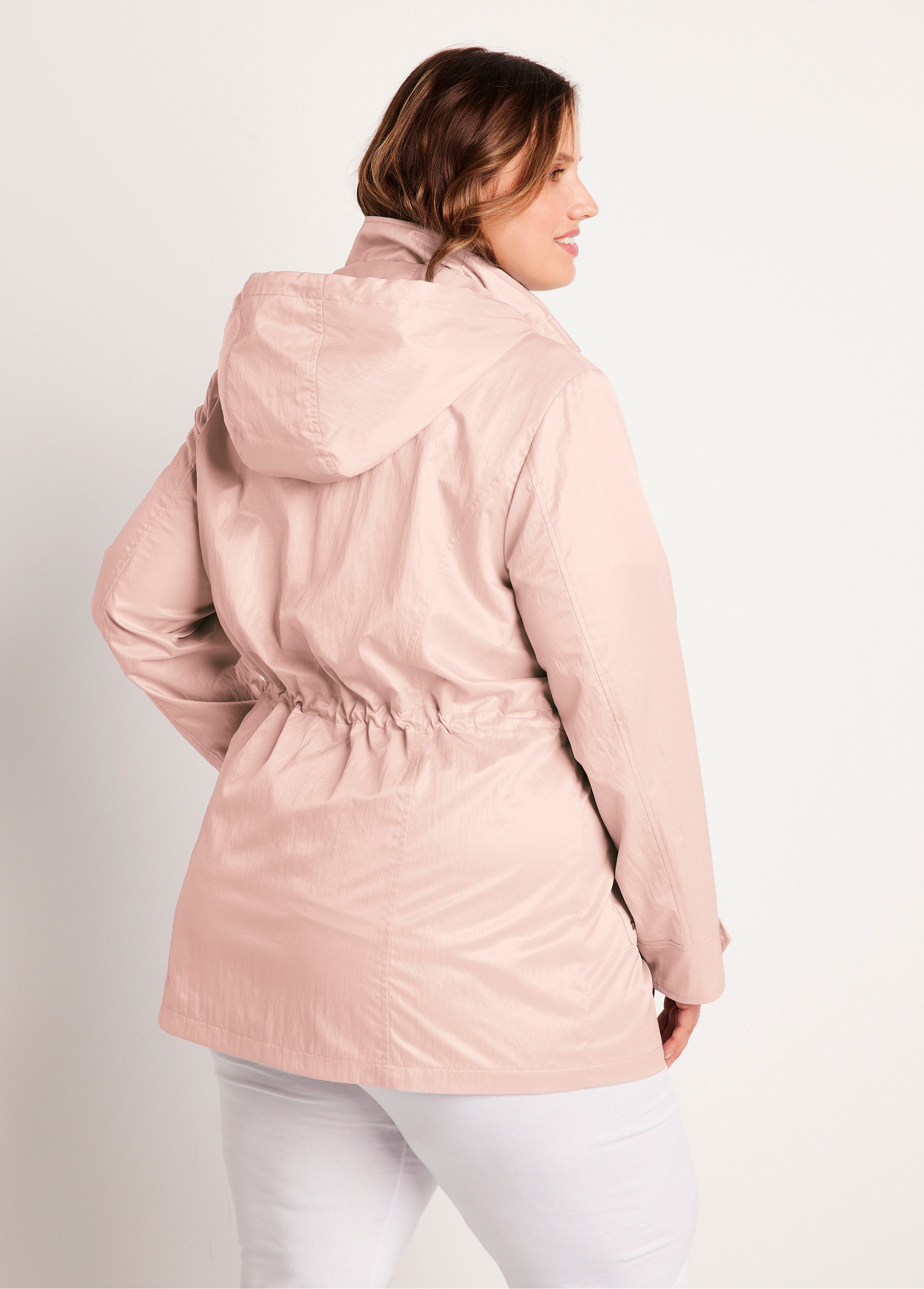 Parka zippée pressionnée