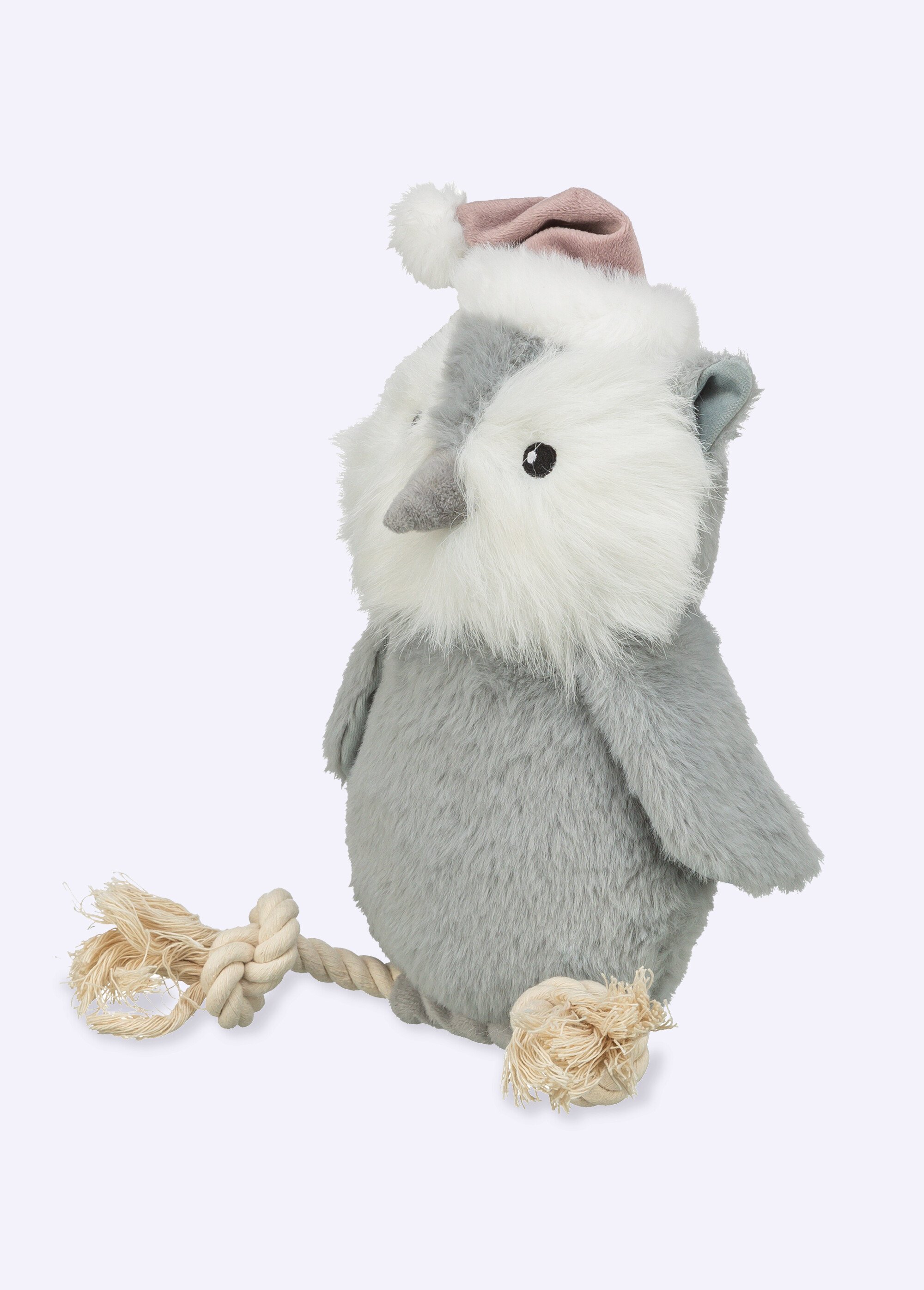 Peluche corde forme Hibou, pour chien