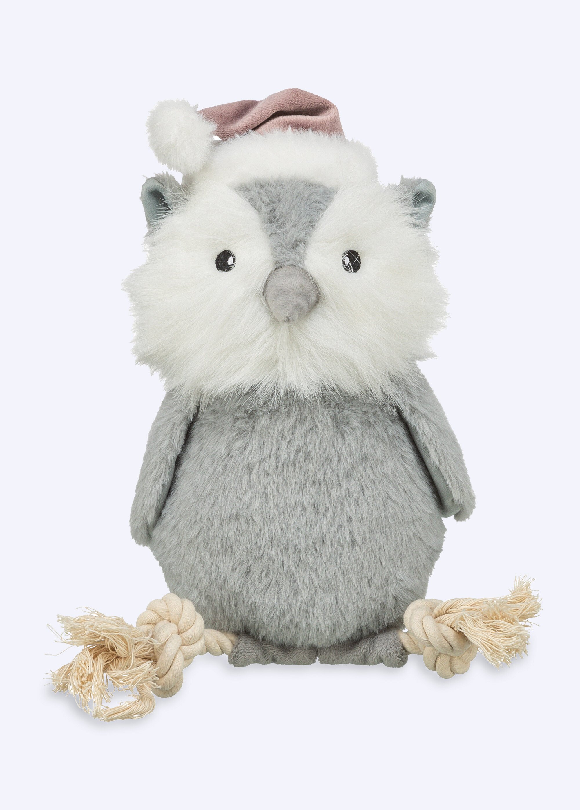 Peluche corde forme Hibou, pour chien GRIS TRX-92007 FA1