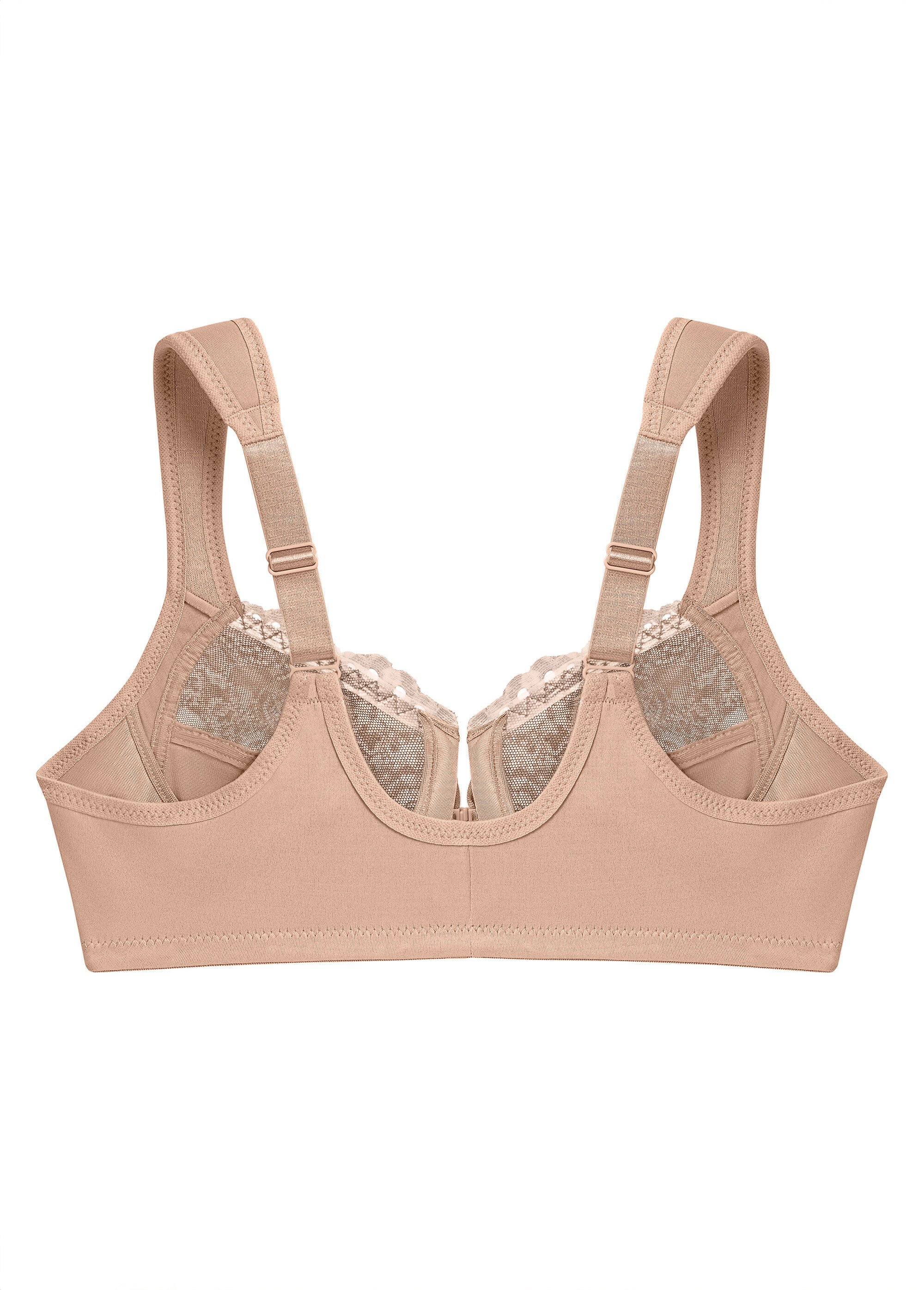 Soutien-gorge WonderWire à Armatures et Fermeture Frontale, Spécial Grandes Tailles n°1245 Femme Grande Taille IMPRESSION DE CAFE 1245 DO2