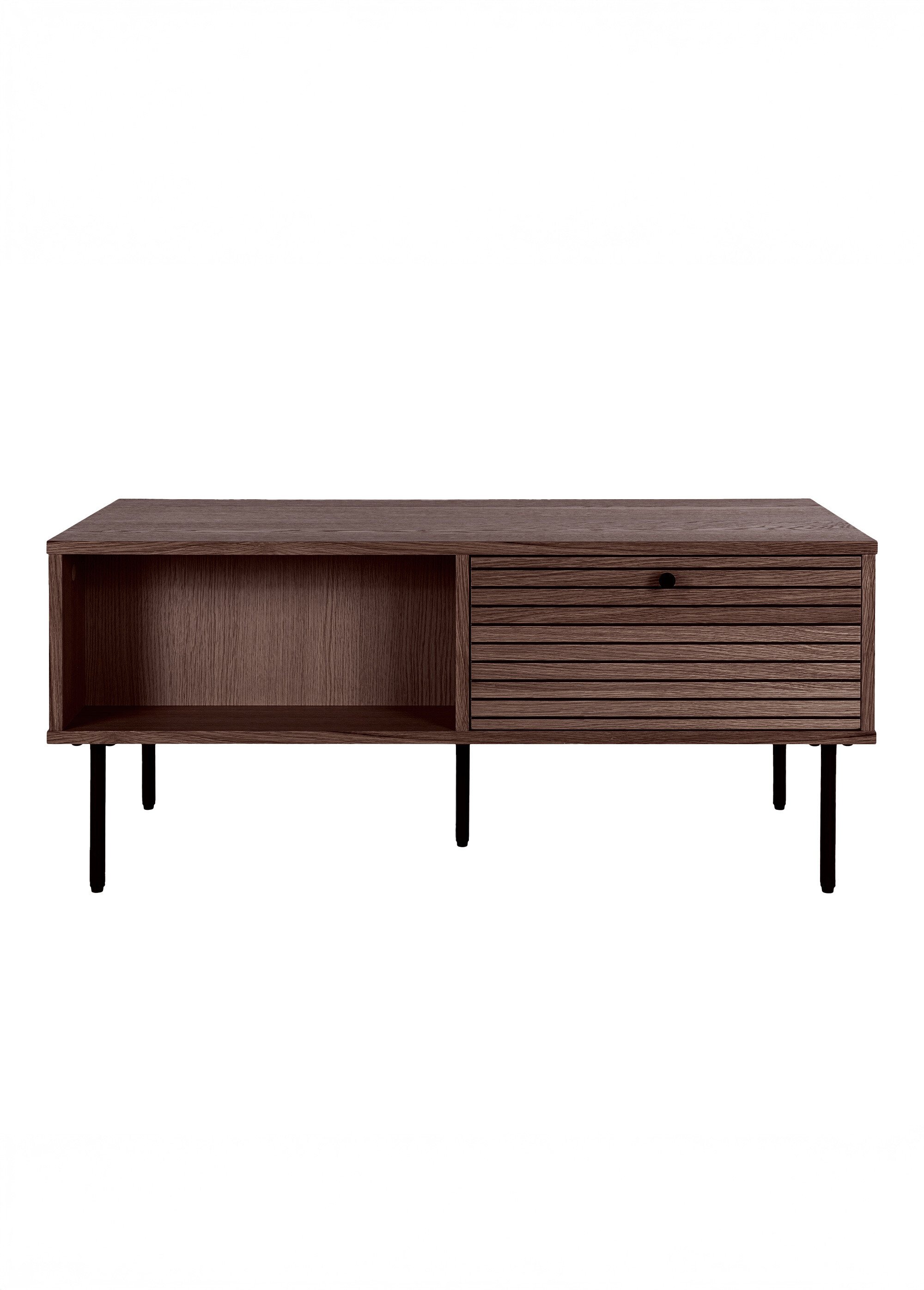 Table basse rectangulaire, chêne plaqué 2F FUME HN-2102051 DE1