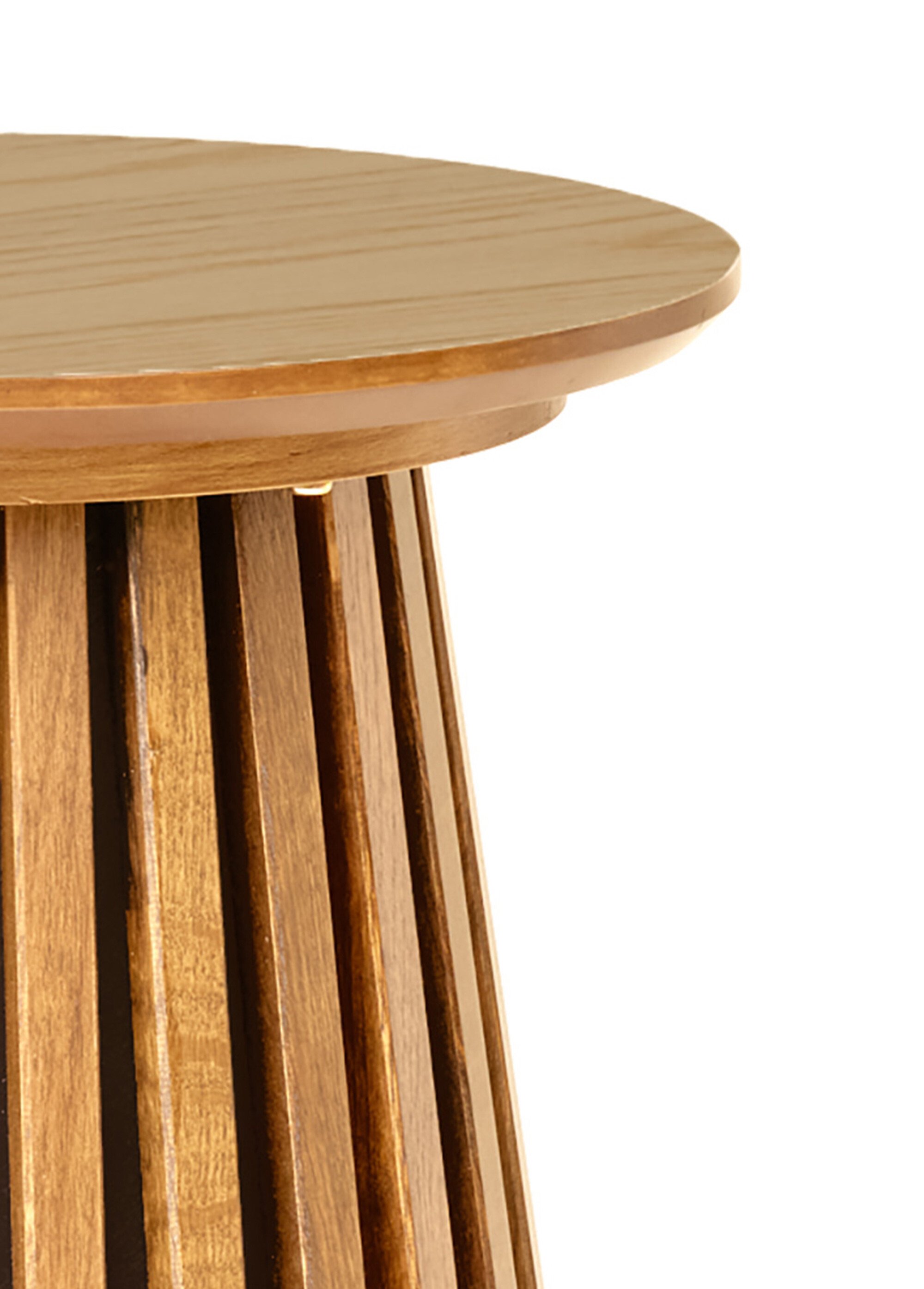 Table d'appoint en chêne plaqué 1C BEIGE HN-2102075 DE1