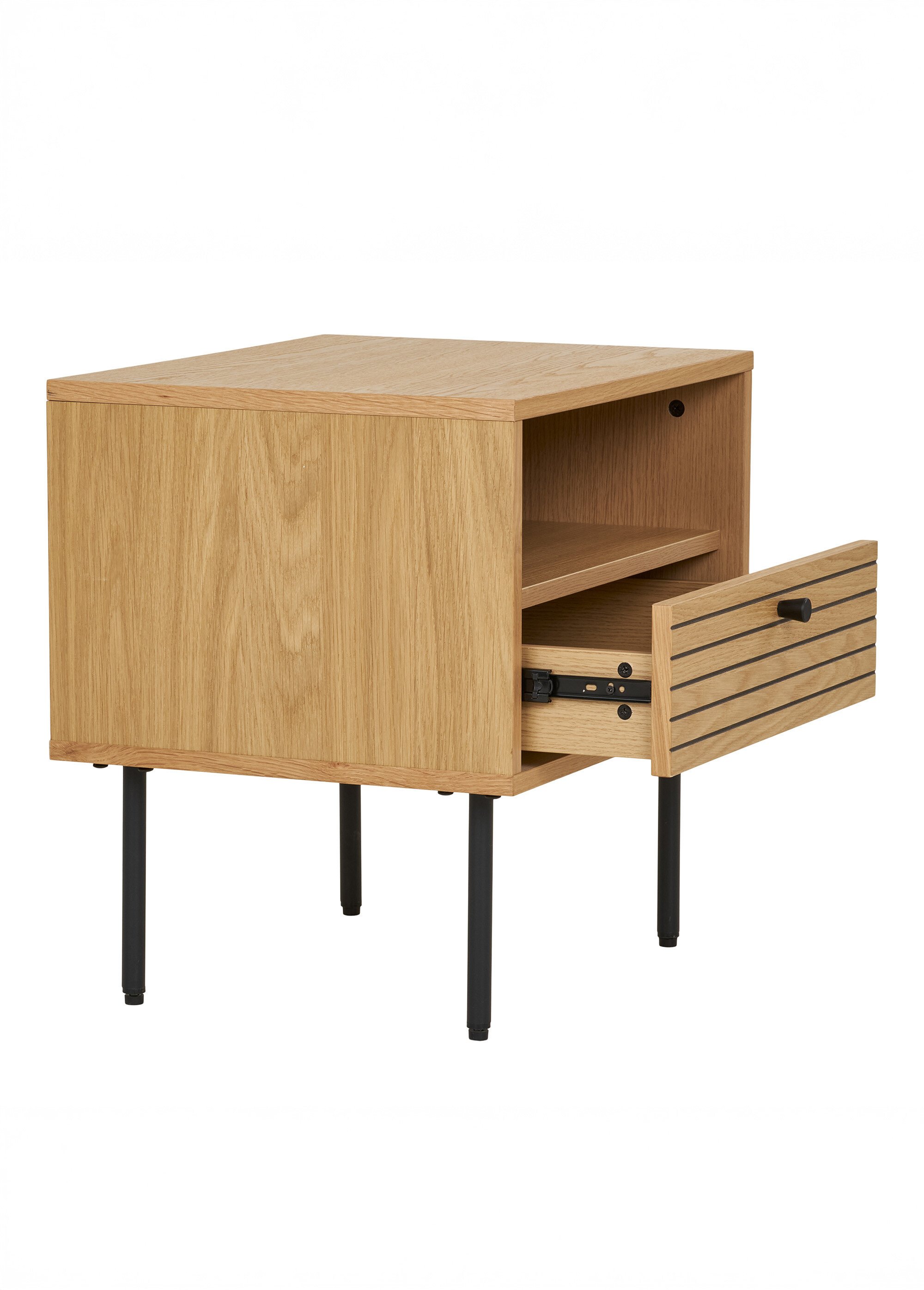 Table de chevet en chêne plaqué CHENE HN-3701000 DE1