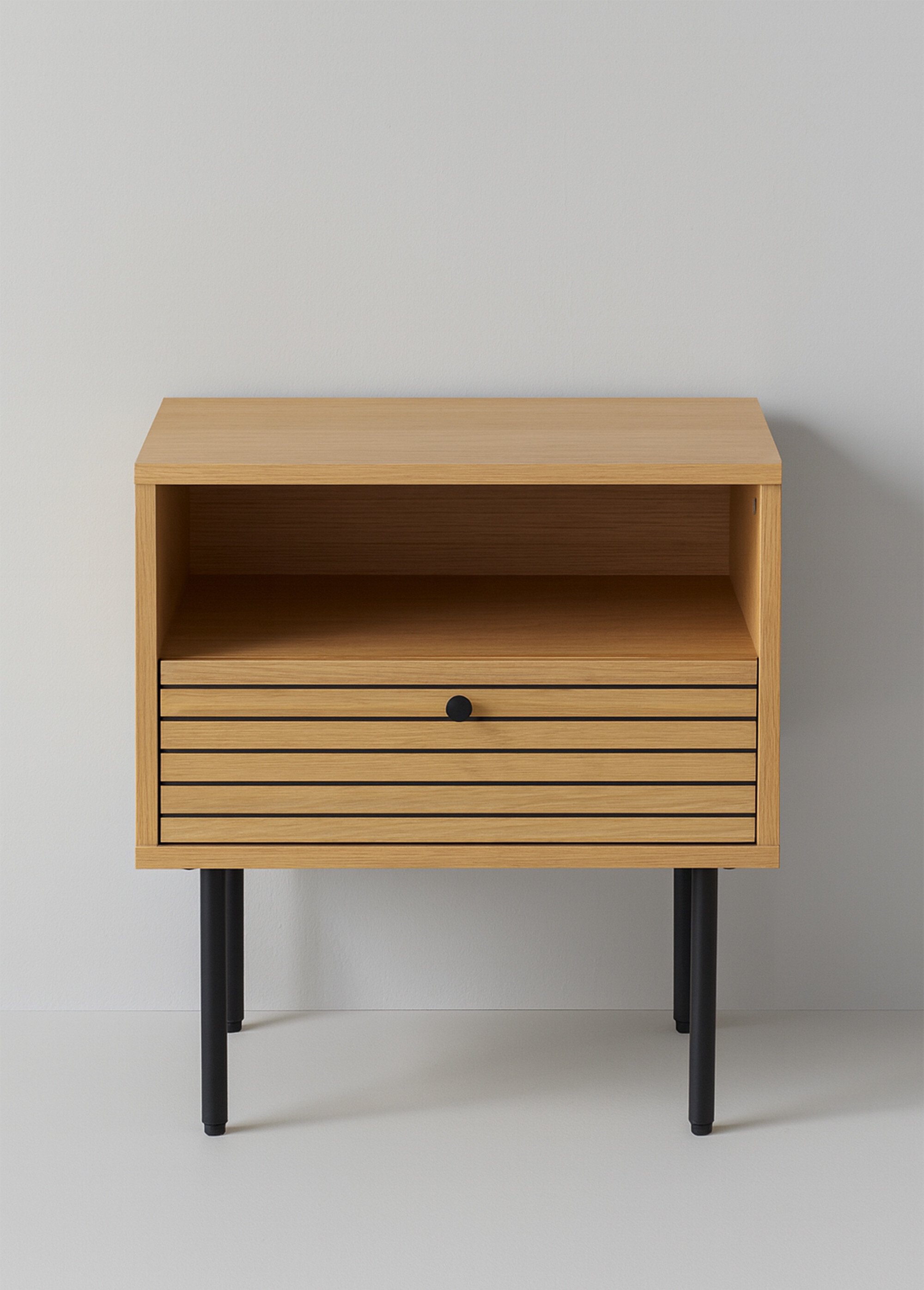 Table de chevet en chêne plaqué CHENE HN-3701000 FA1