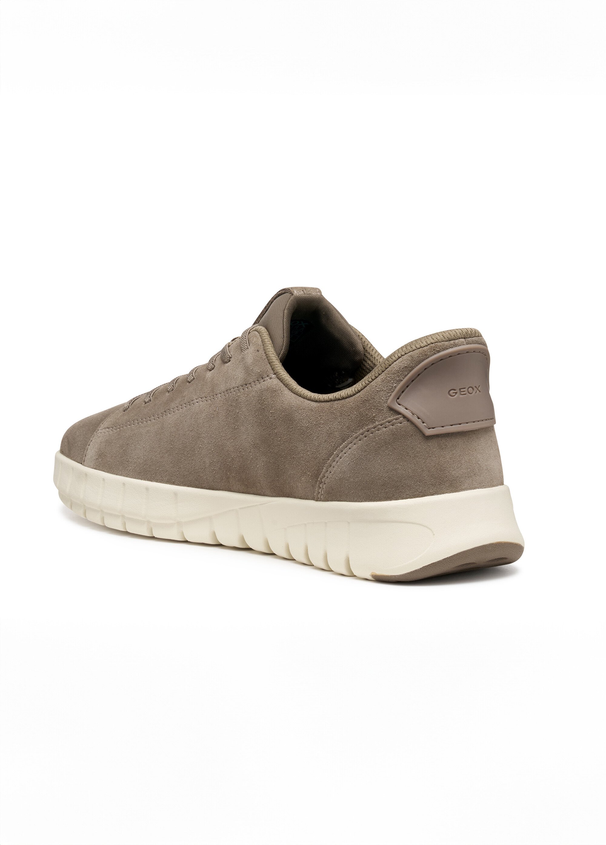 Baskets homme en cuir à lacets Homme Gris GEO-U56MAA DO1