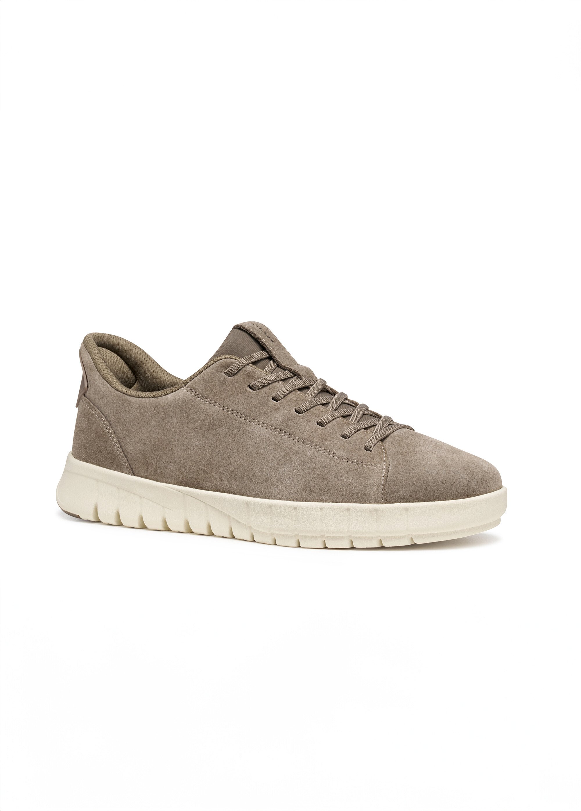 Baskets homme en cuir à lacets Homme Gris GEO-U56MAA FA1