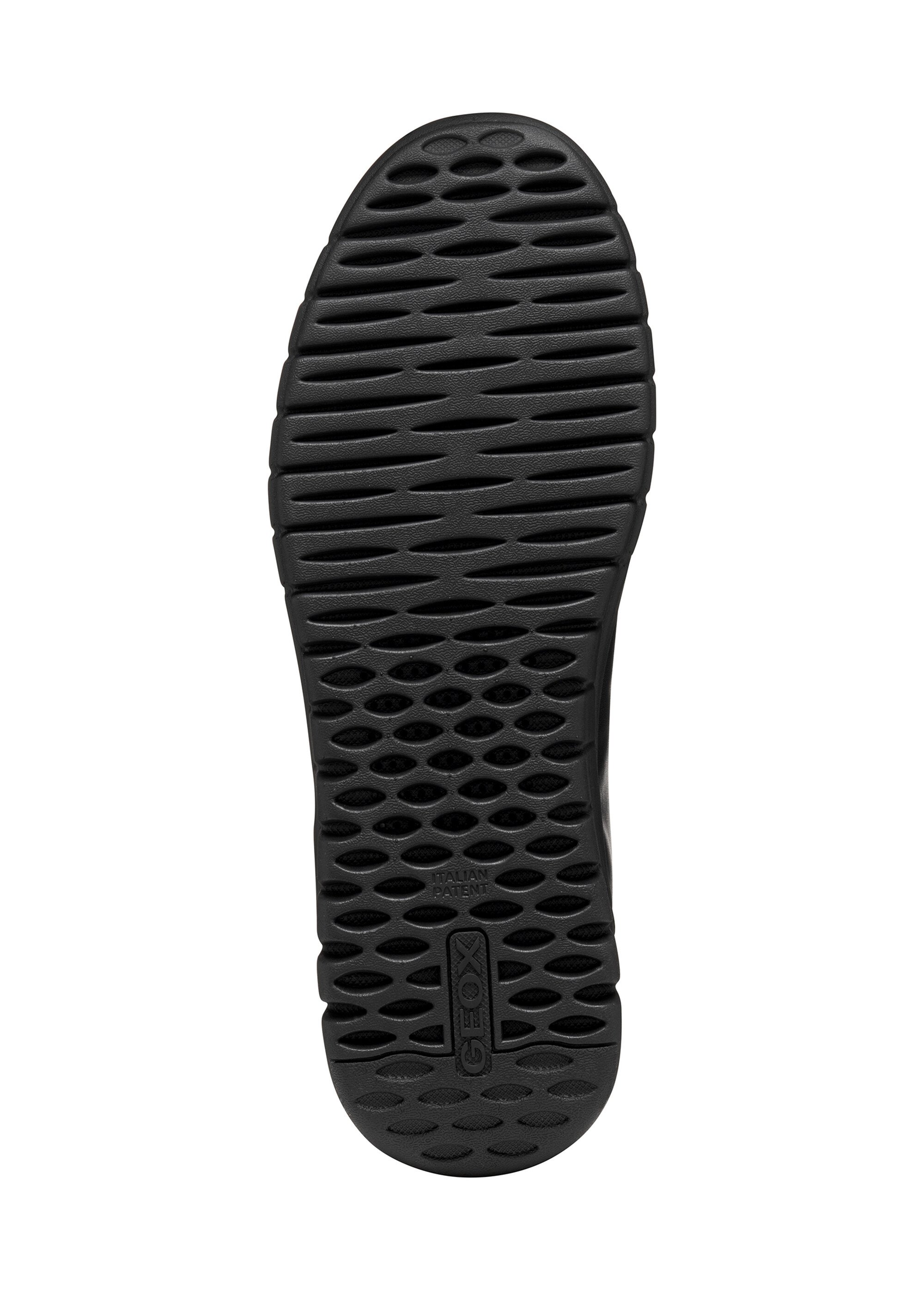 Baskets homme en cuir à lacets Homme Noir GEO-U56MAA UN1