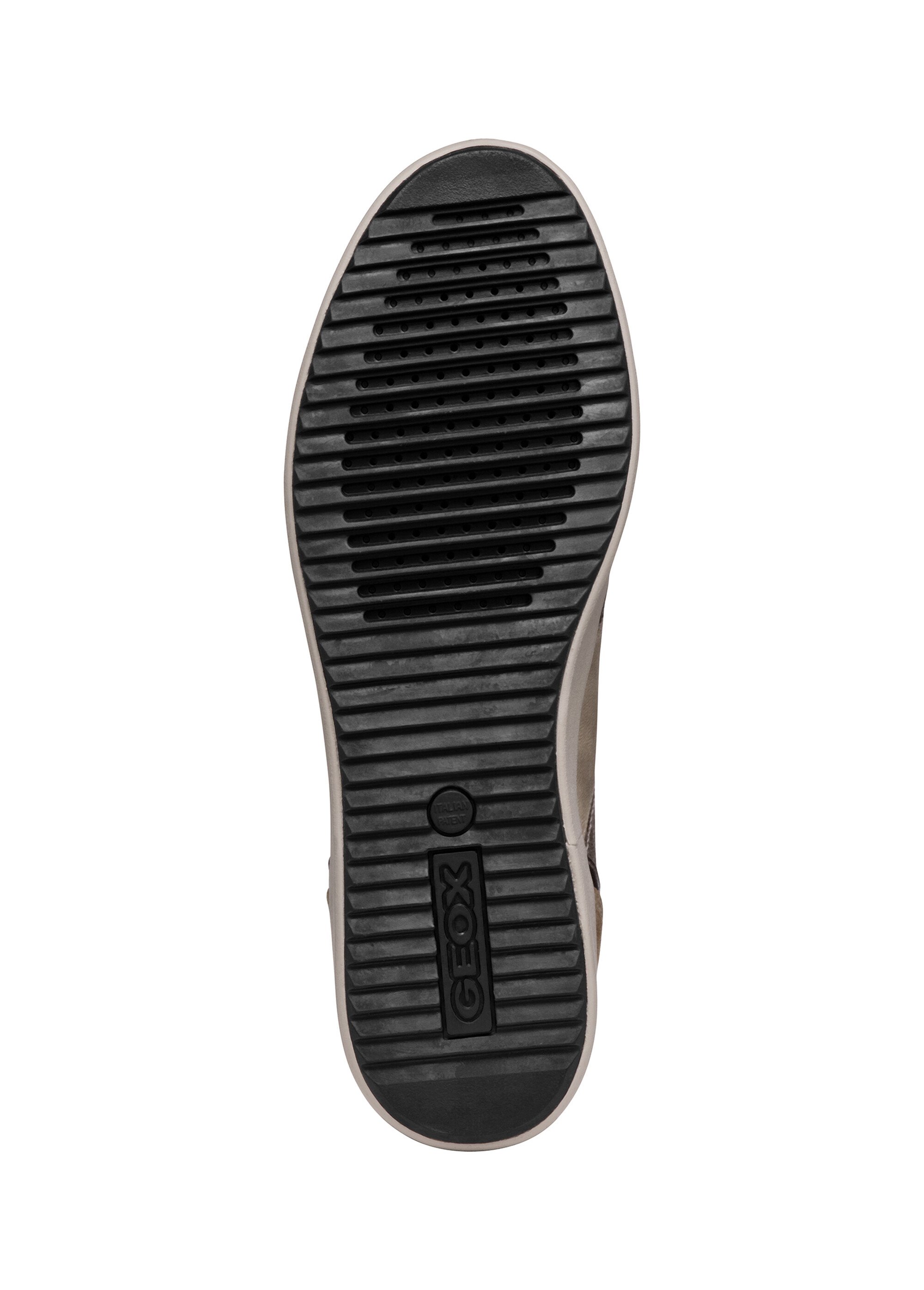 Baskets montantes multimatières lacets + zip Femme Marron GEO-D366HD UN1