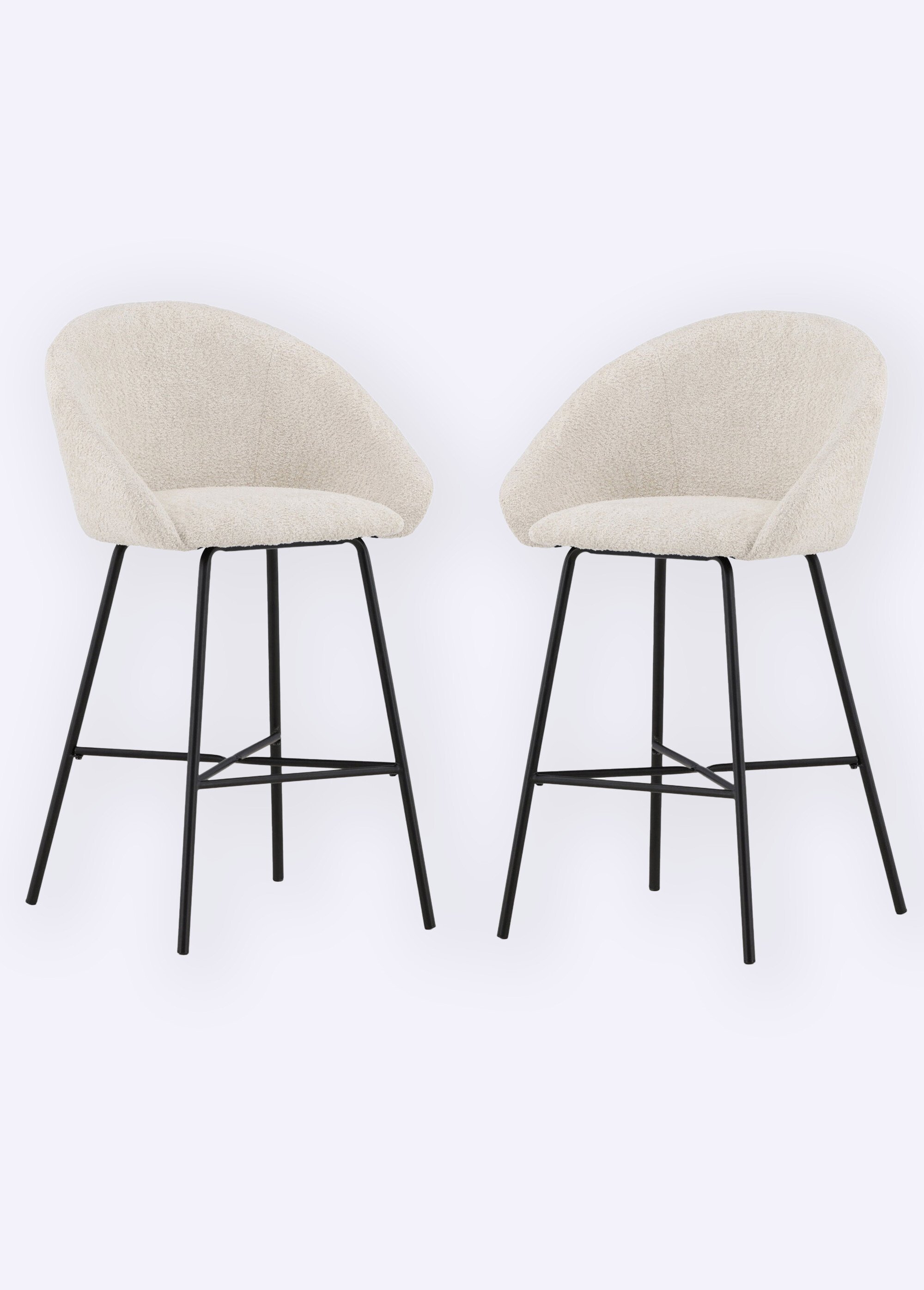 Chaises de bar confort et pieds acier