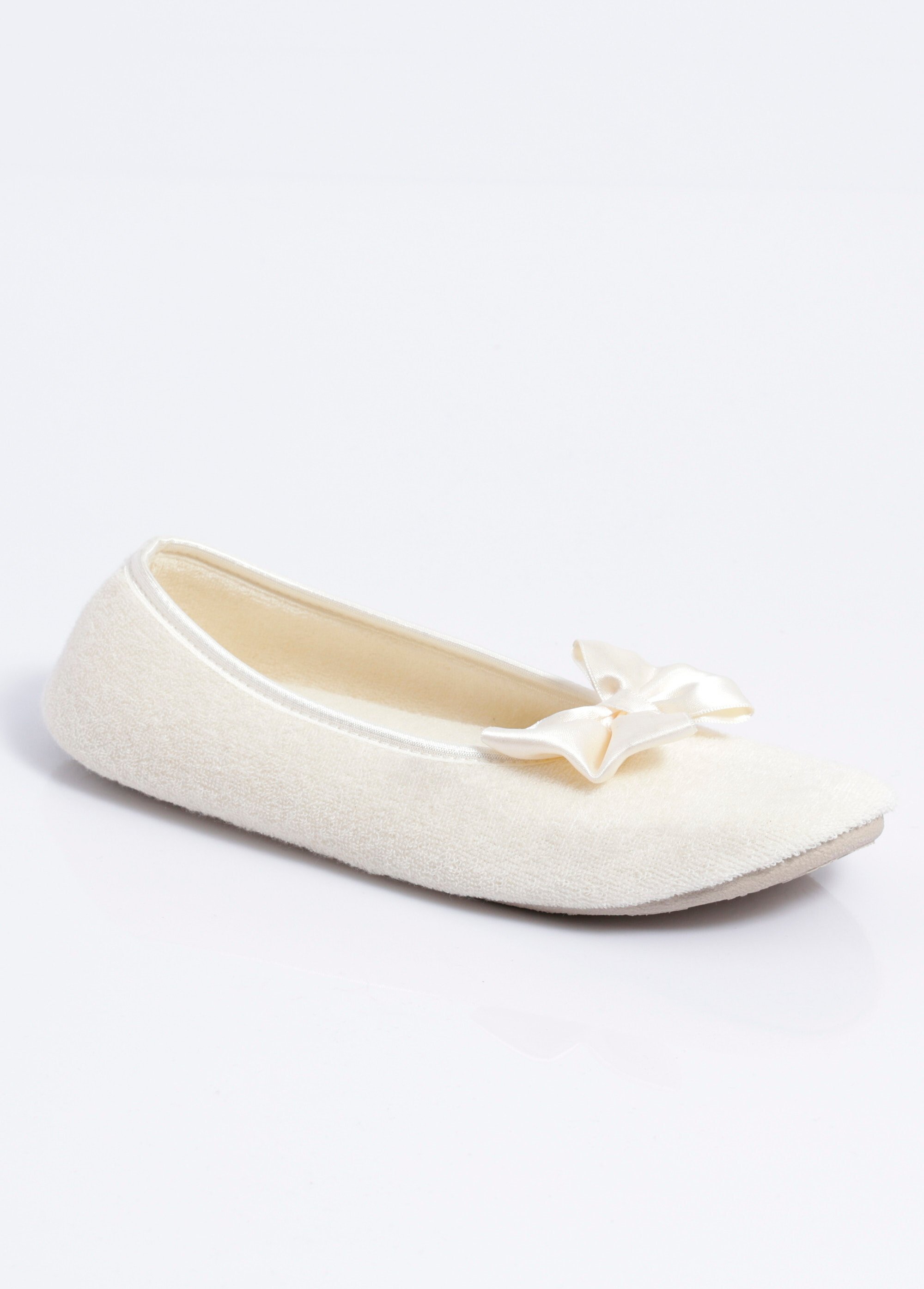 Chaussons ballerines souples largeur confort Femme Beige OSTIA FA1