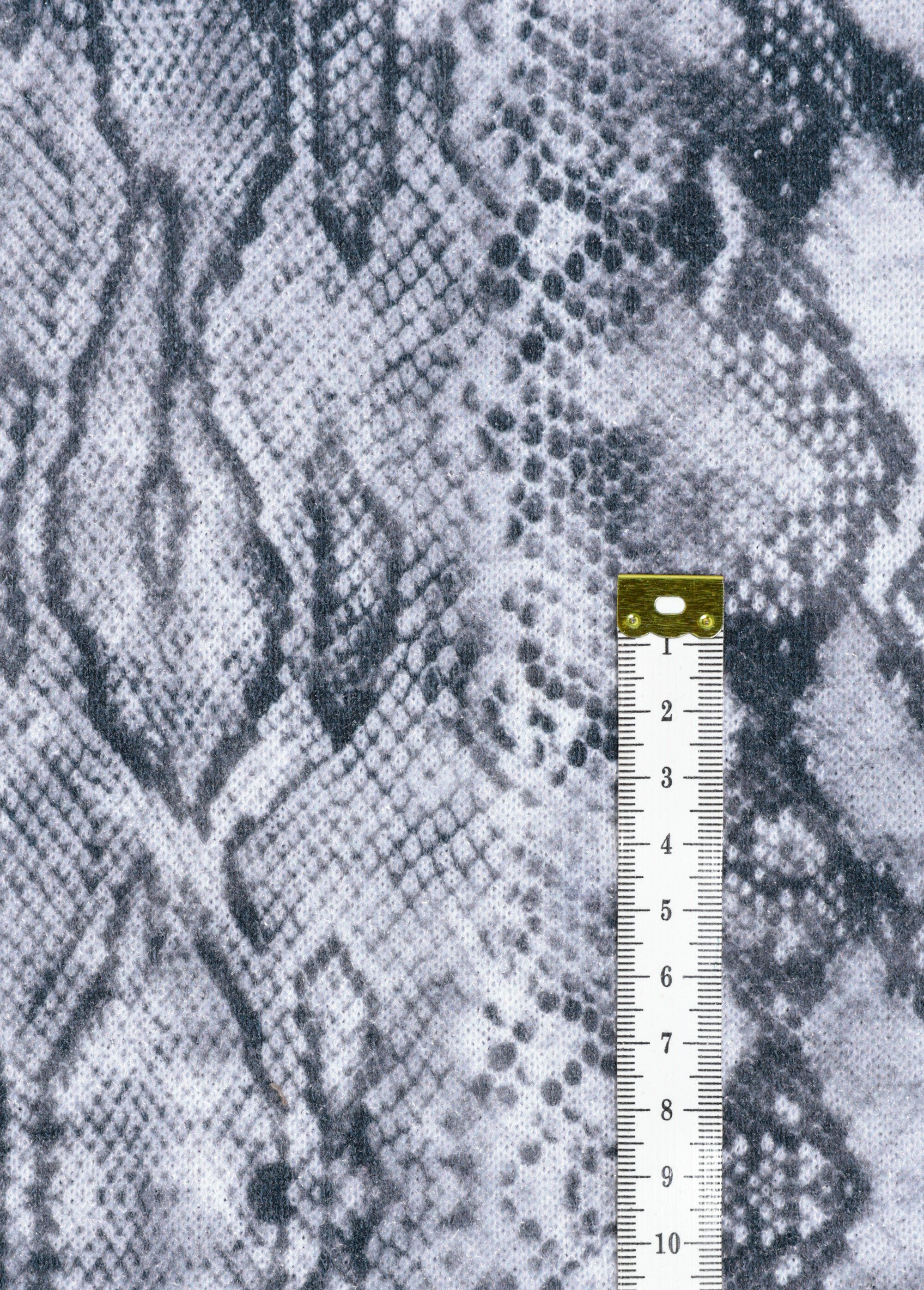 Coupon tissu habillement, motif reptile GRIS COT145364 DE1