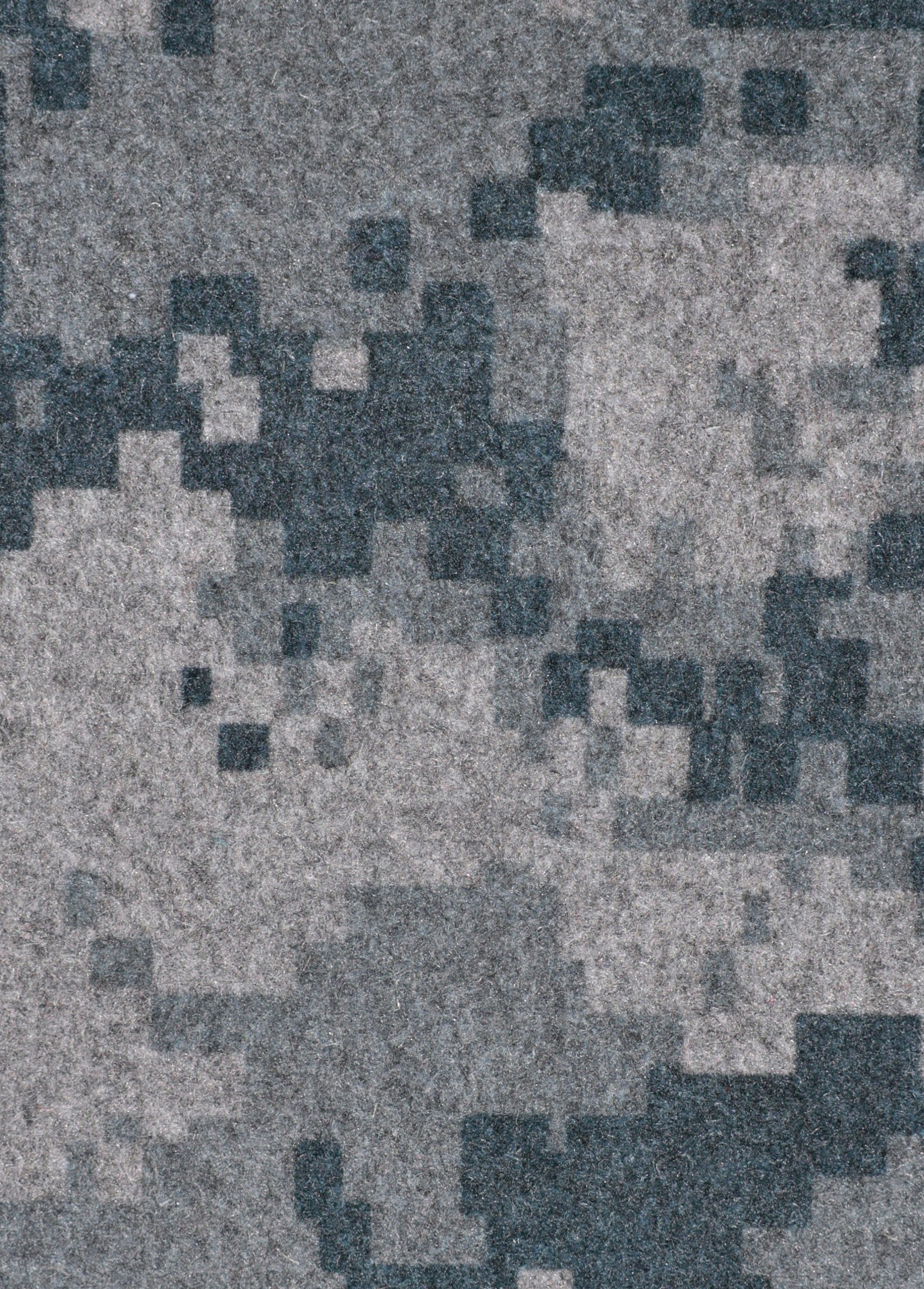 Coupon tissu lainage épais motif  Pixels MARRON COT146489 DE2