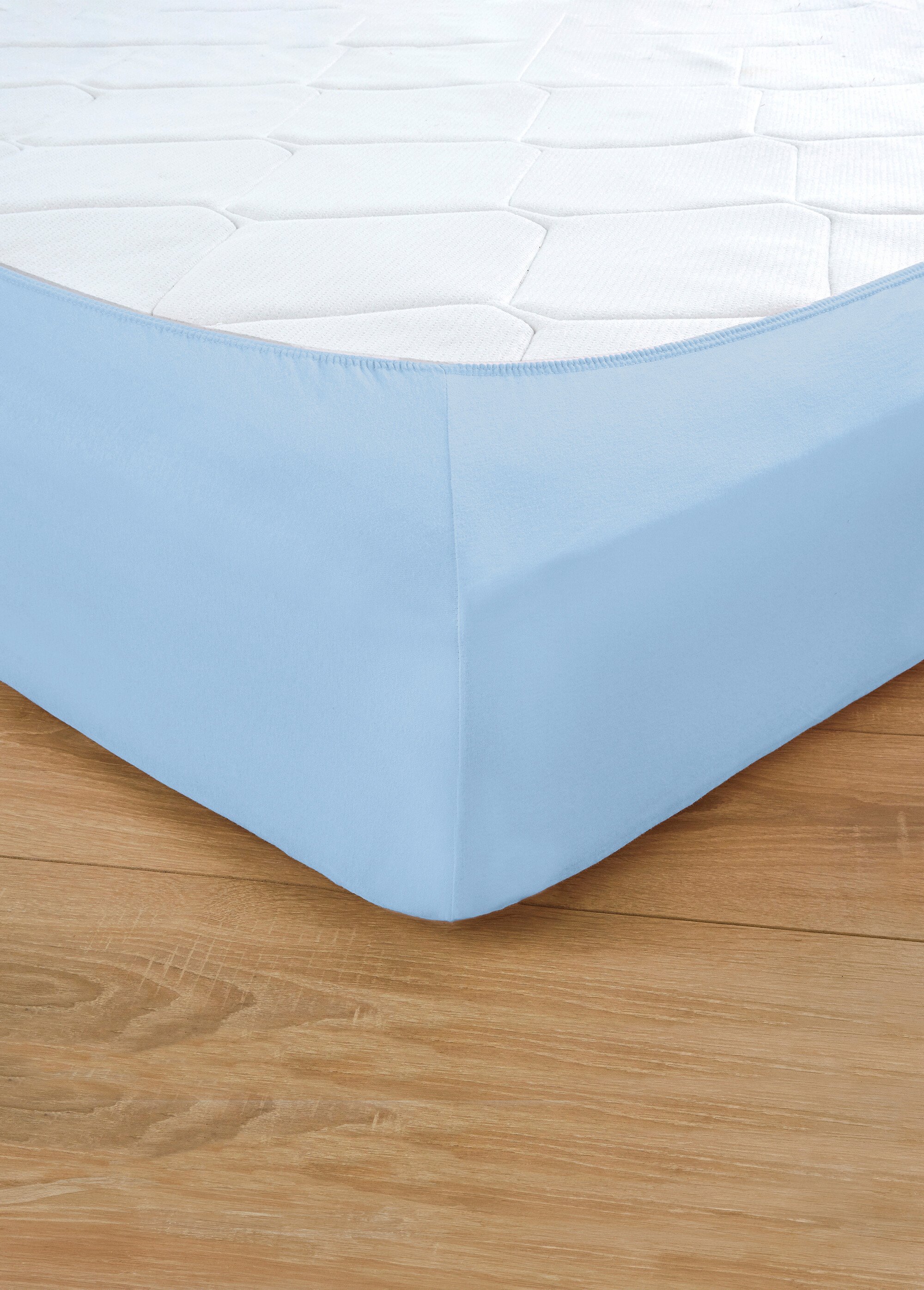 Drap housse jersey coton uni - lot de 2