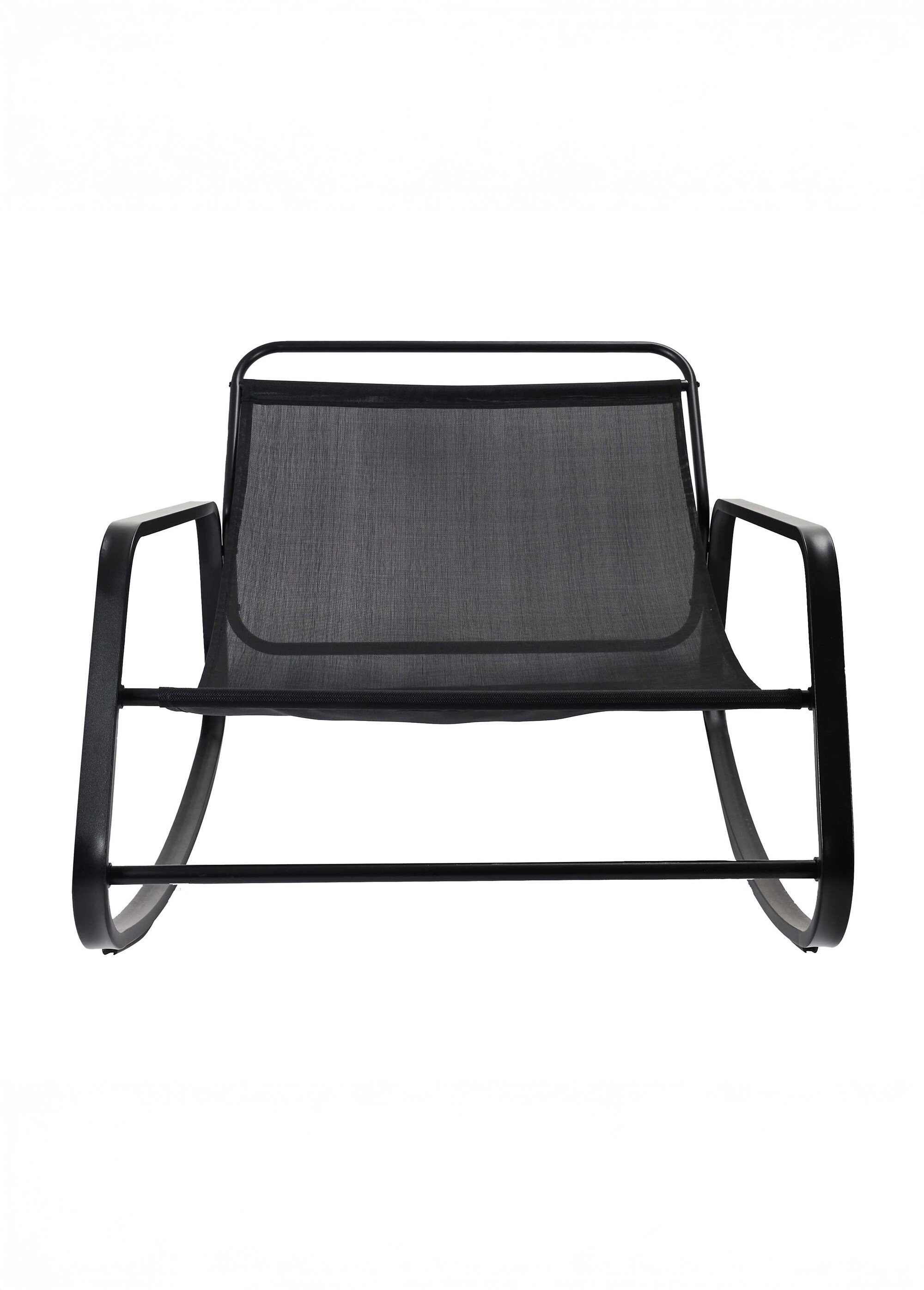 Fauteuil bascule foncé coussin rembourré