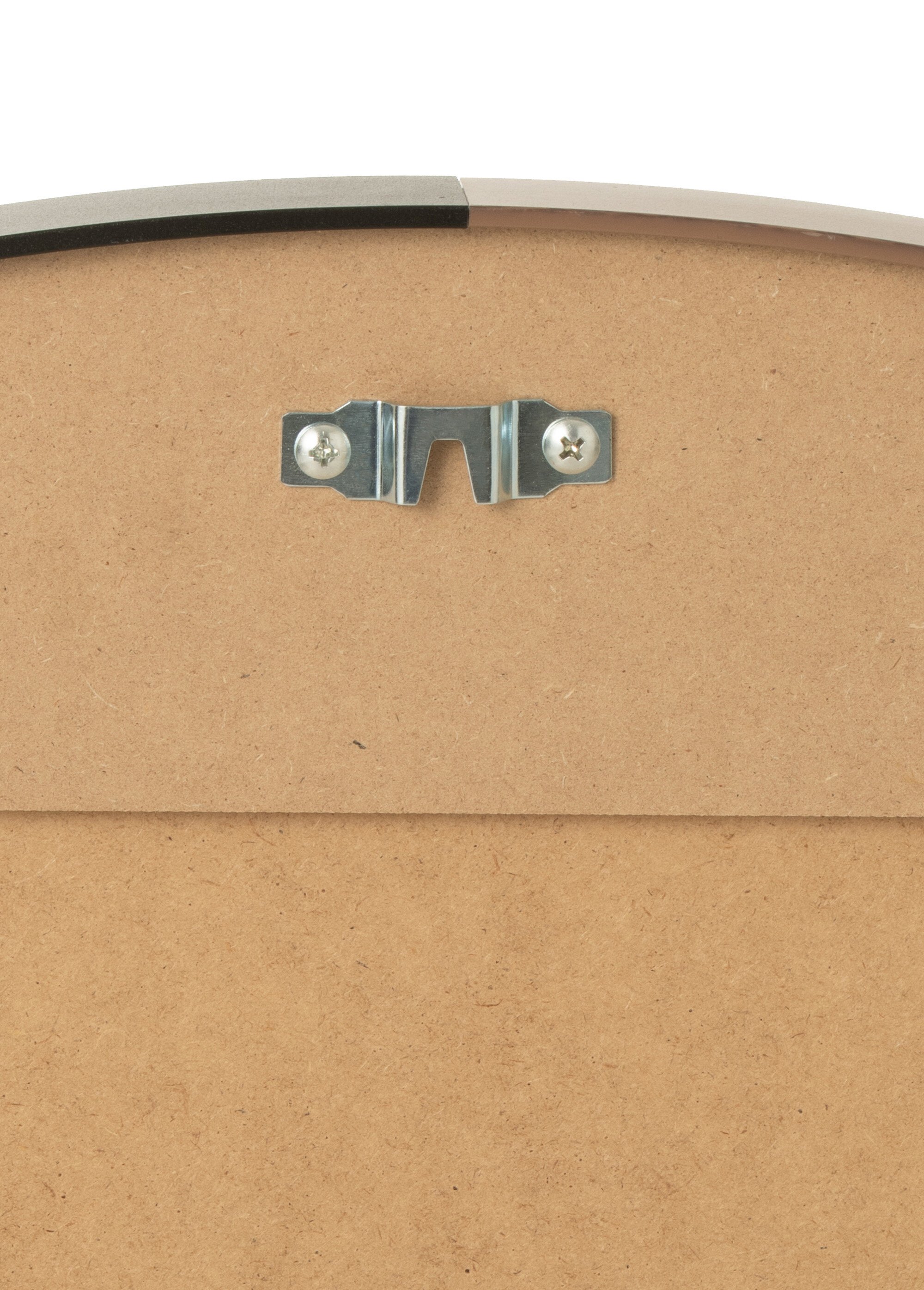 Grand miroir rond contour métal et bois Noir JP-30319 DE2