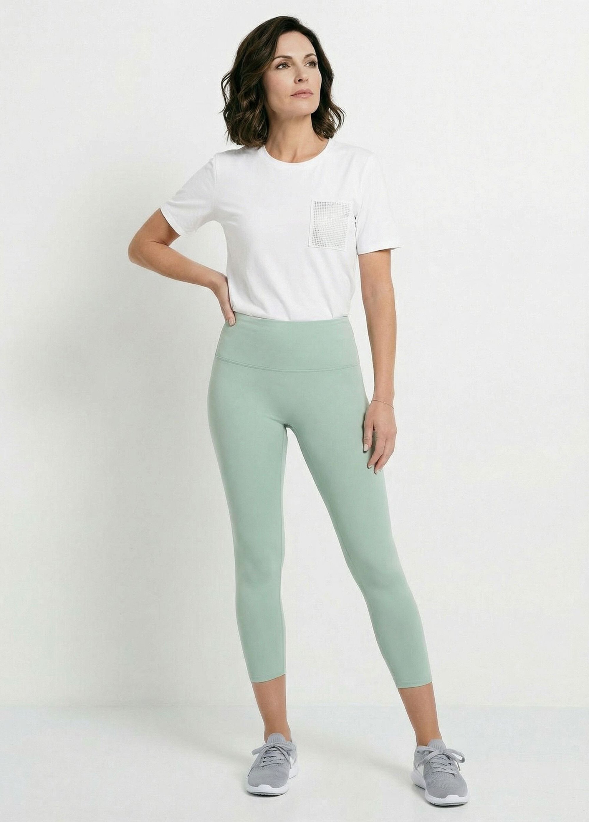 Legging de sport uni taille haute