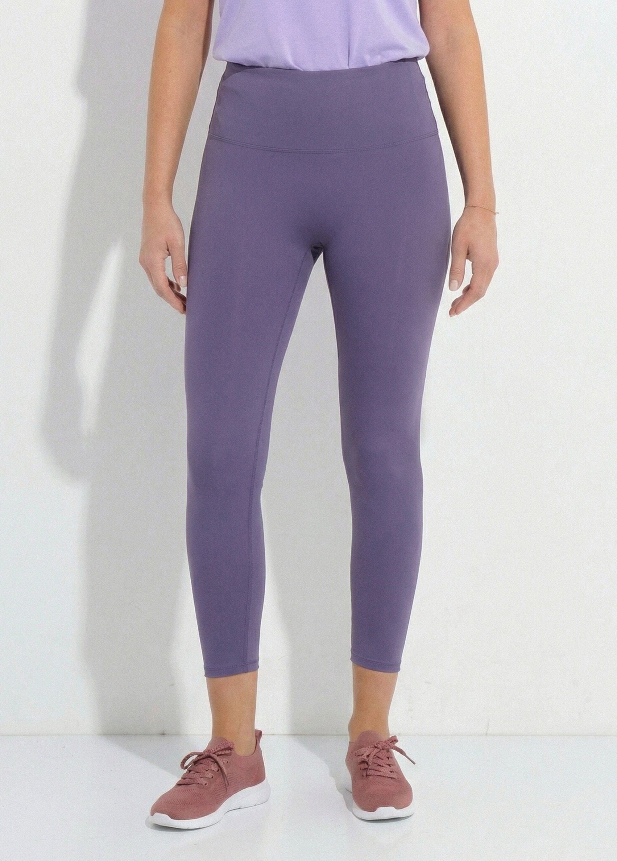 Legging de sport uni taille haute Femme Violet NORIA FA1
