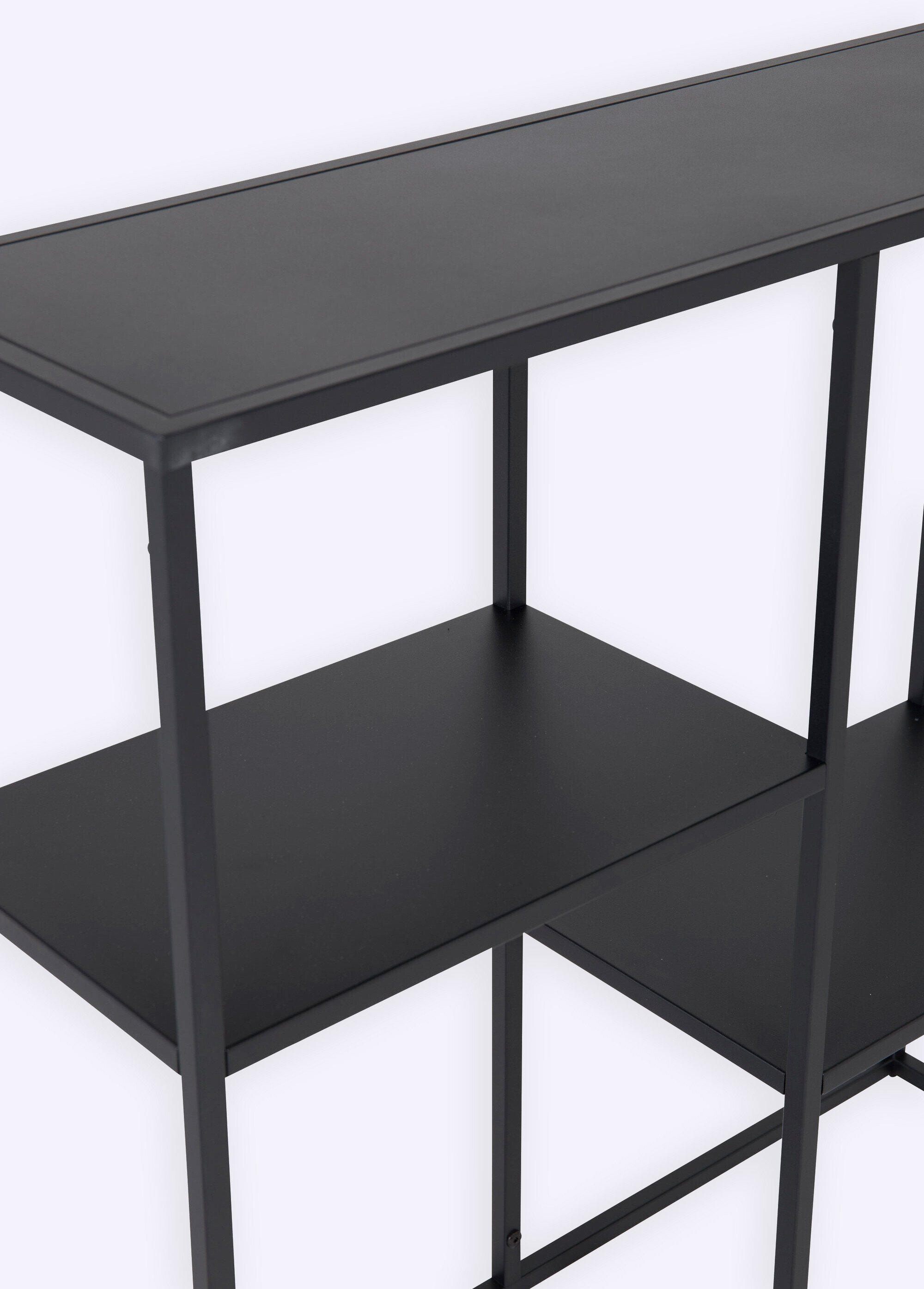 Etagère 3 niveaux en acier, style épuré NOIR VEN-18075-208 DE2