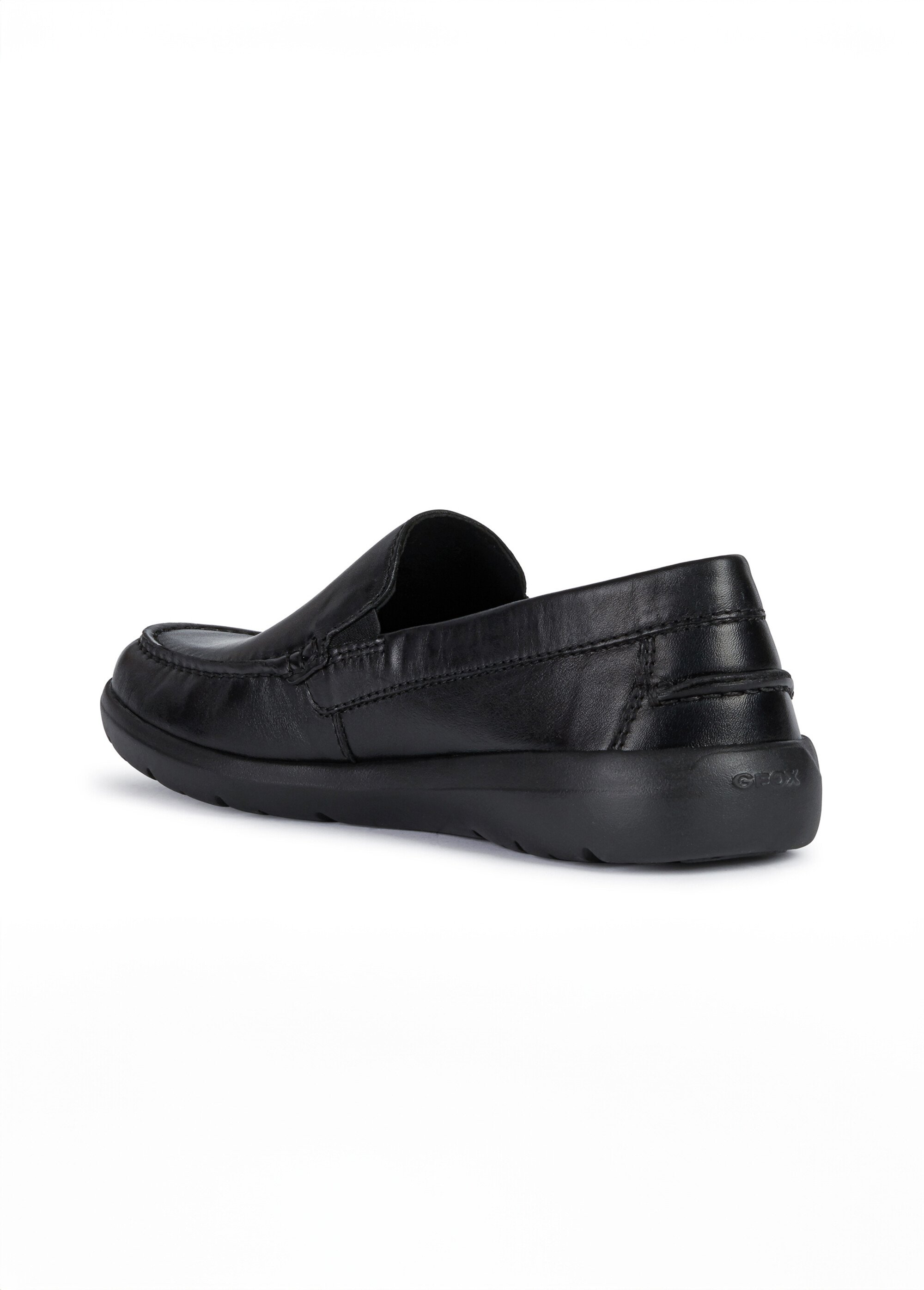 Mocassins cuir semelle antidérapante Homme Noir GEO-U043QE DO1