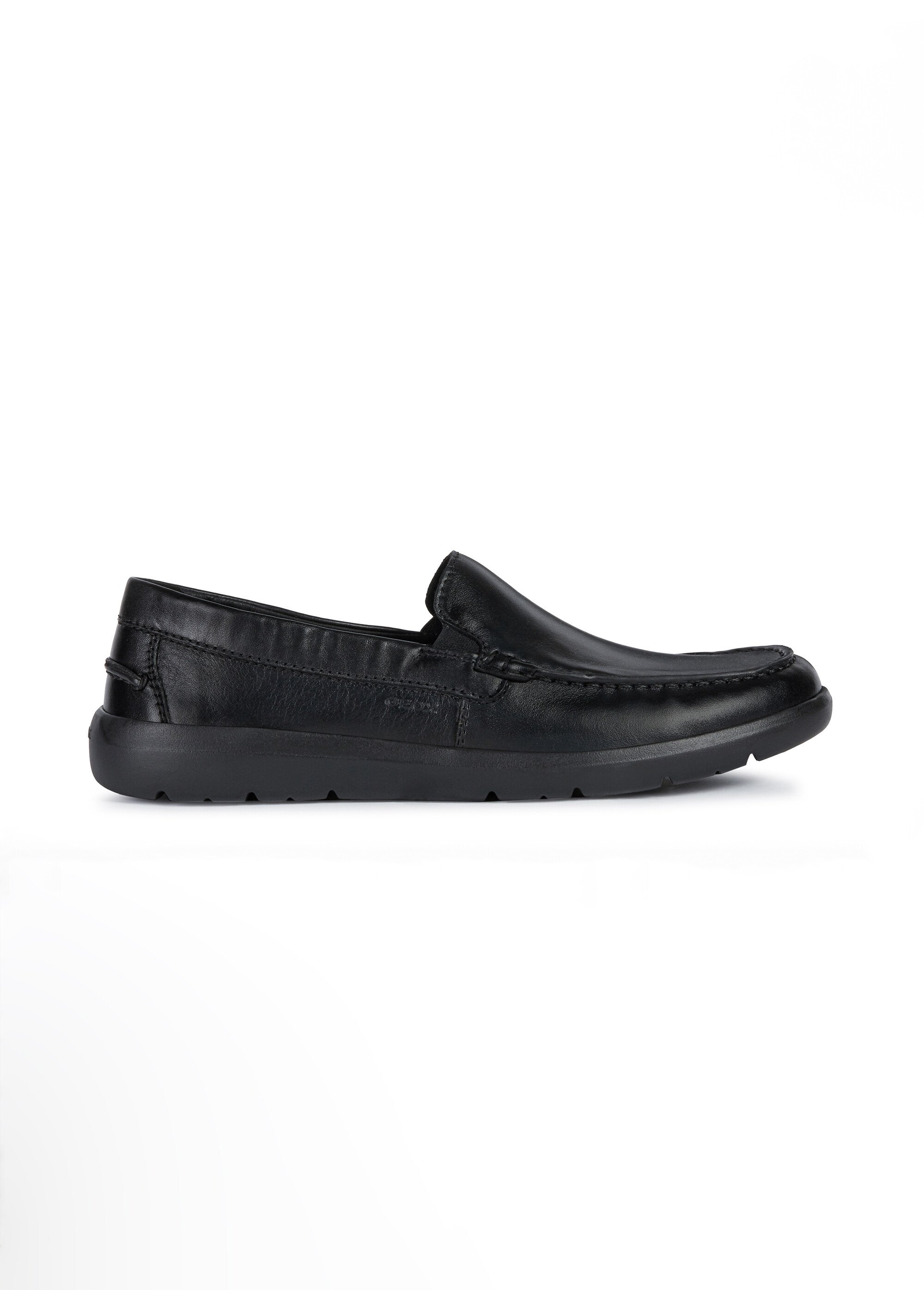 Mocassins cuir semelle antidérapante Homme Noir GEO-U043QE DR1