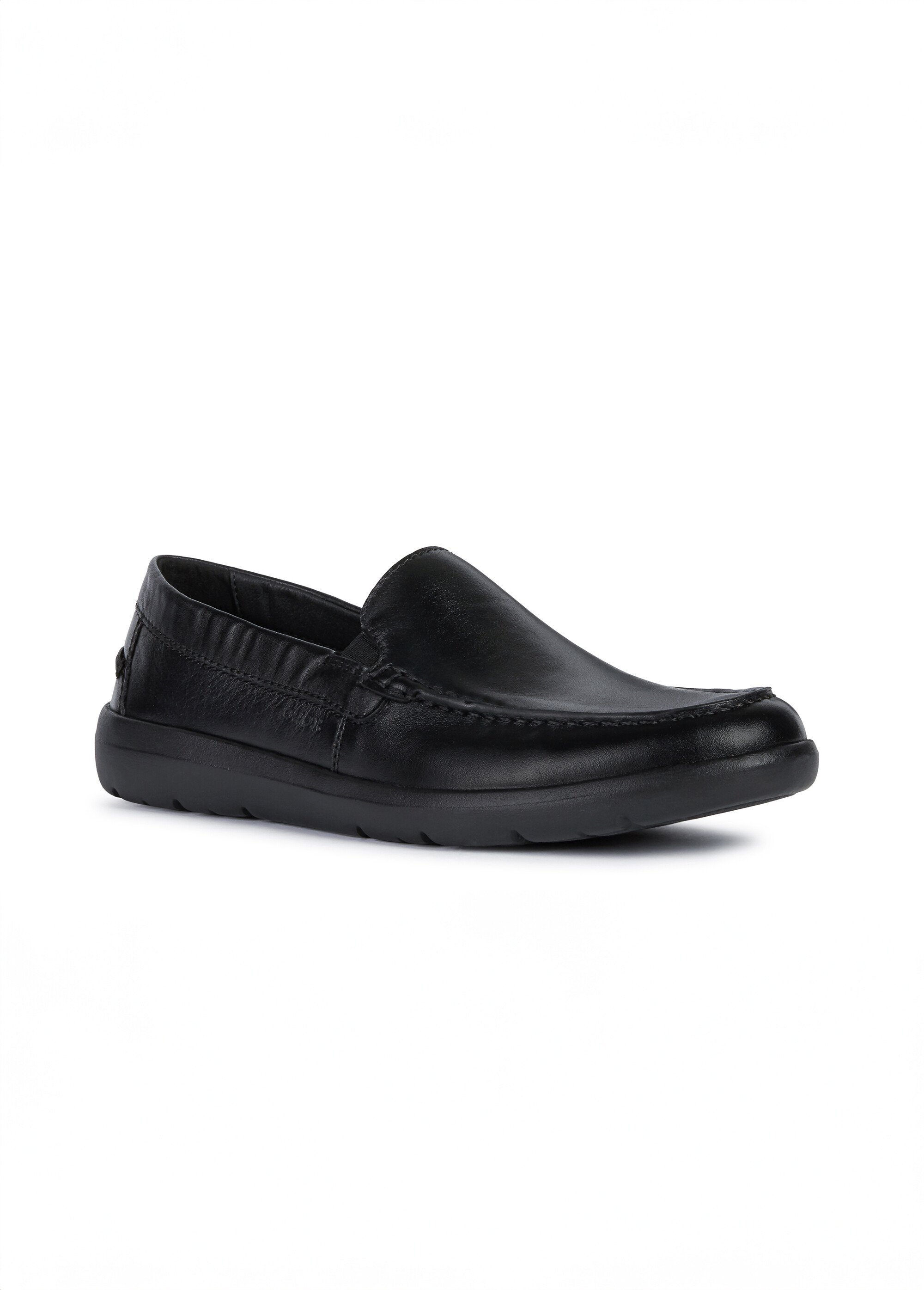 Mocassins cuir semelle antidérapante Homme Noir GEO-U043QE FA1