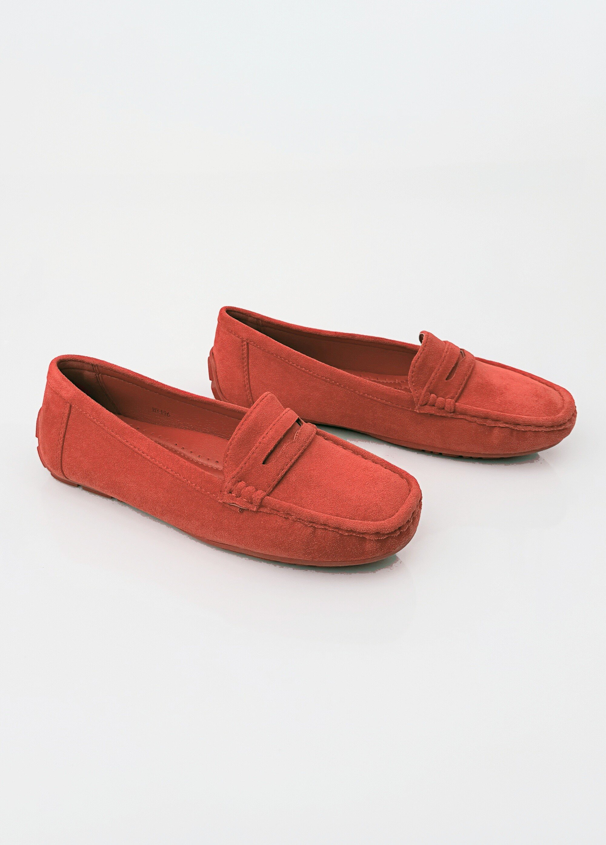 Mocassins essentiels, simili cuir suédé Femme Rouge COVHY196 DE1