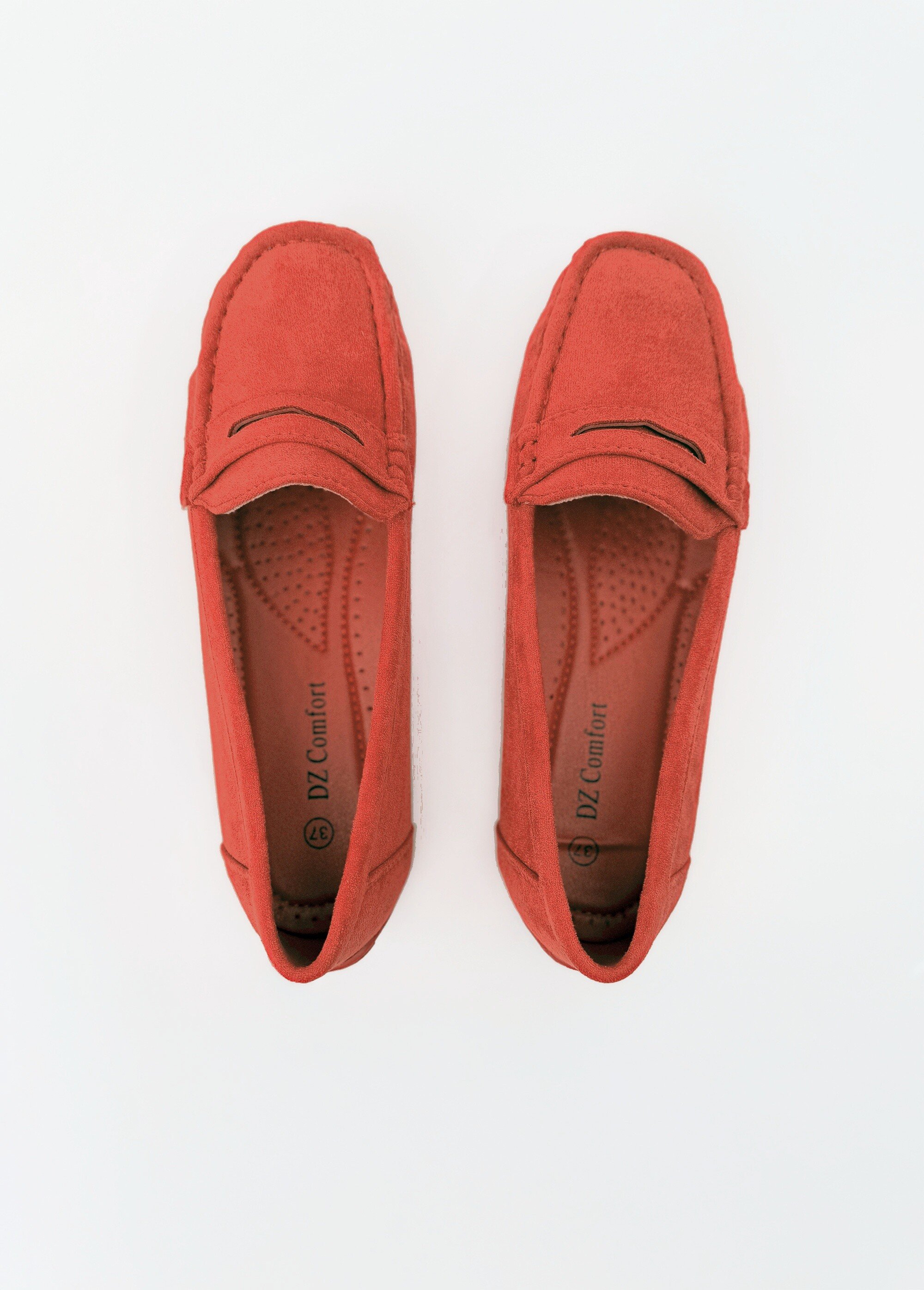 Mocassins essentiels, simili cuir suédé Femme Rouge COVHY196 OV1