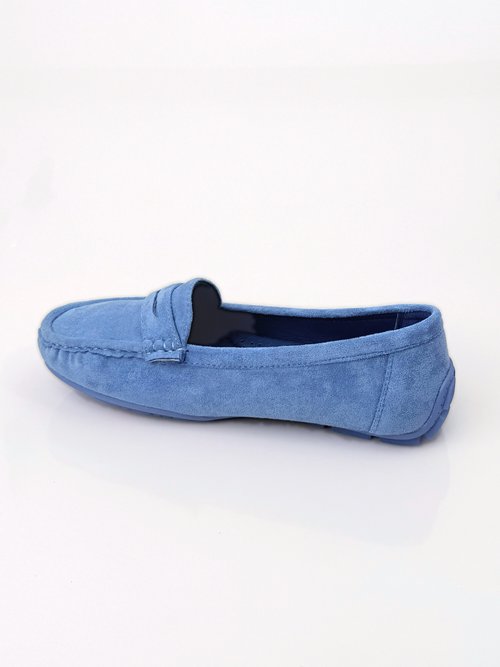Mocassins essentiels, simili cuir suédé Femme Bleu COVHY196 DO1