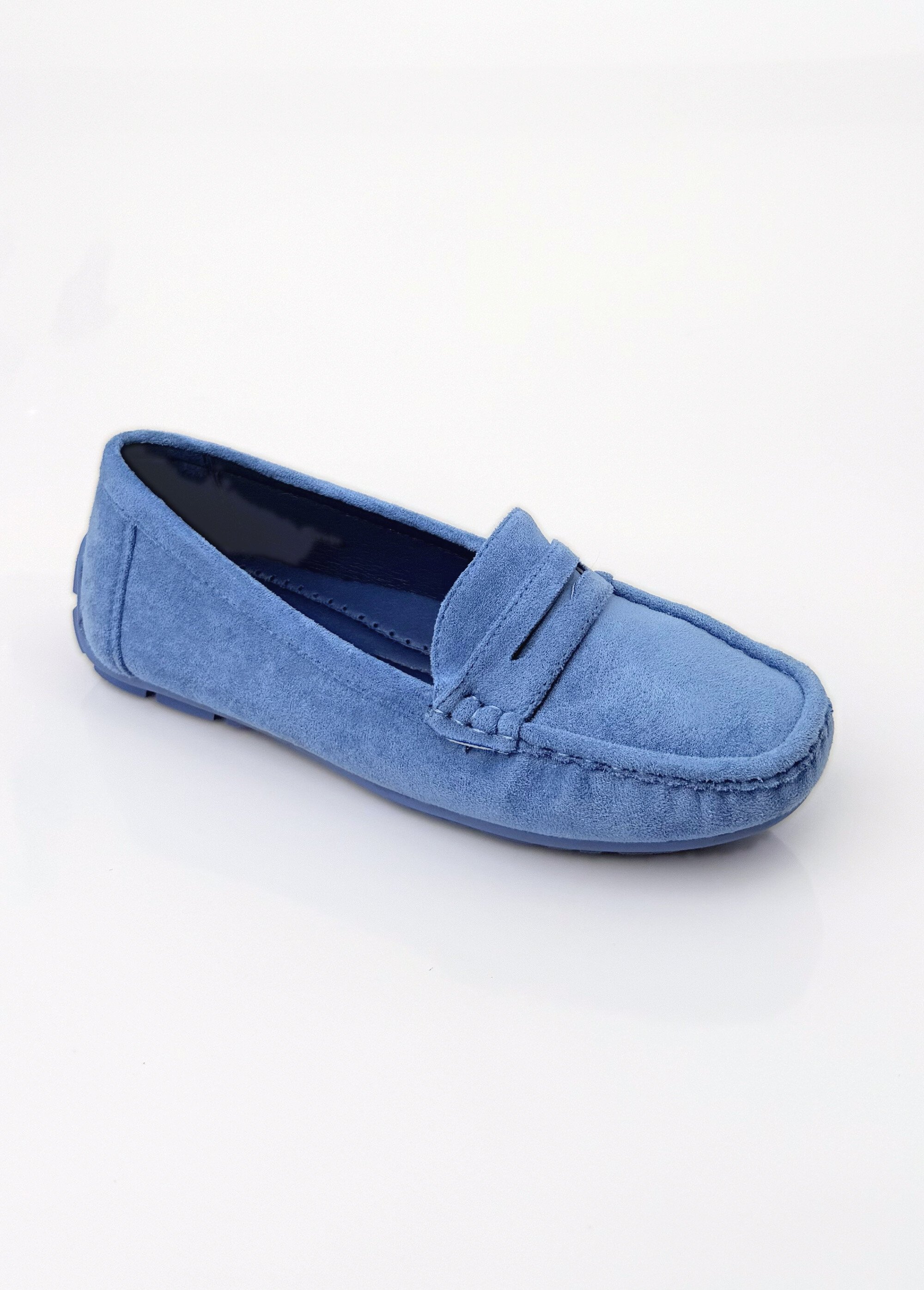 Mocassins essentiels, simili cuir suédé Femme Bleu COVHY196 FA1