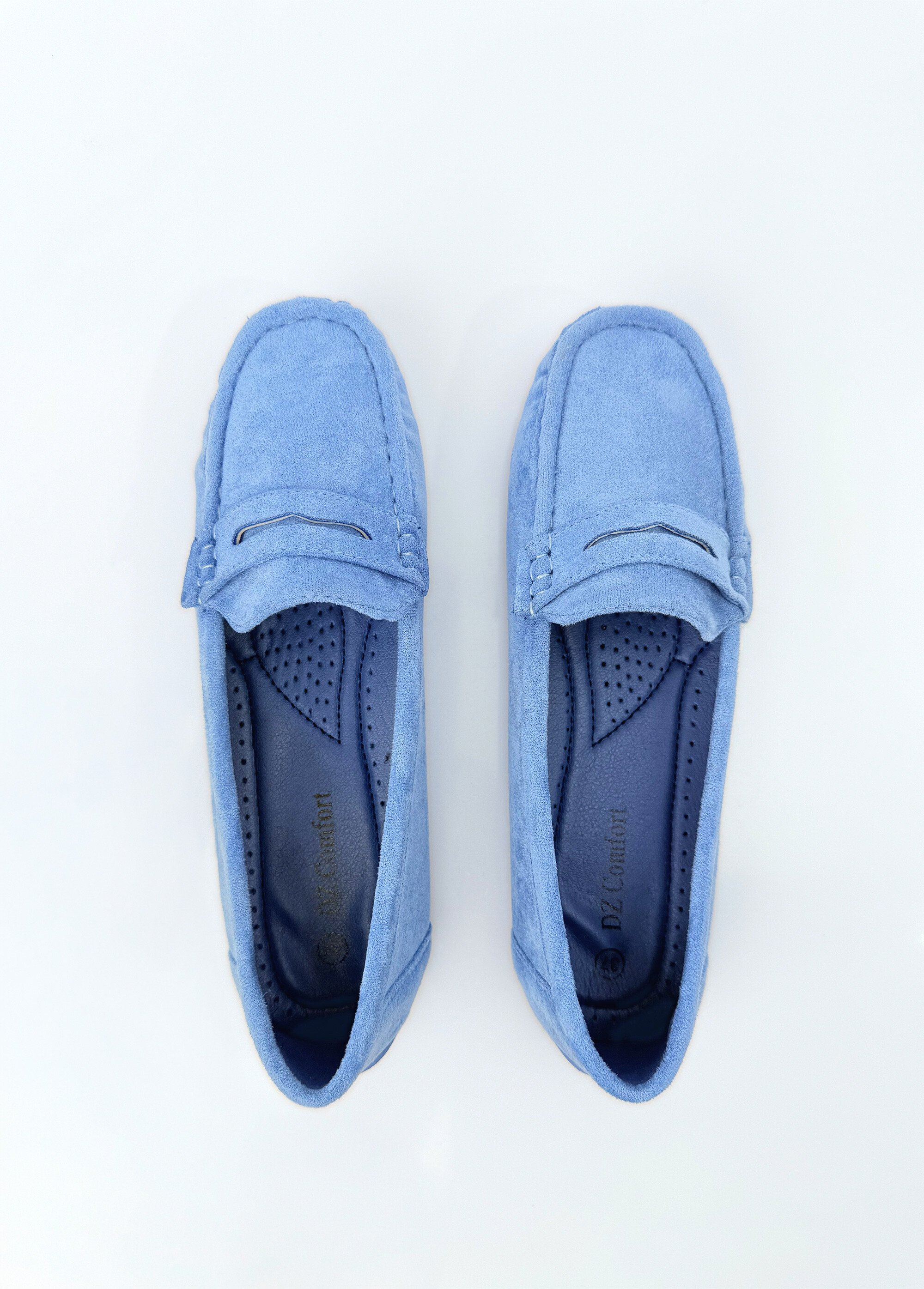 Mocassins essentiels, simili cuir suédé Femme Bleu COVHY196 OV1