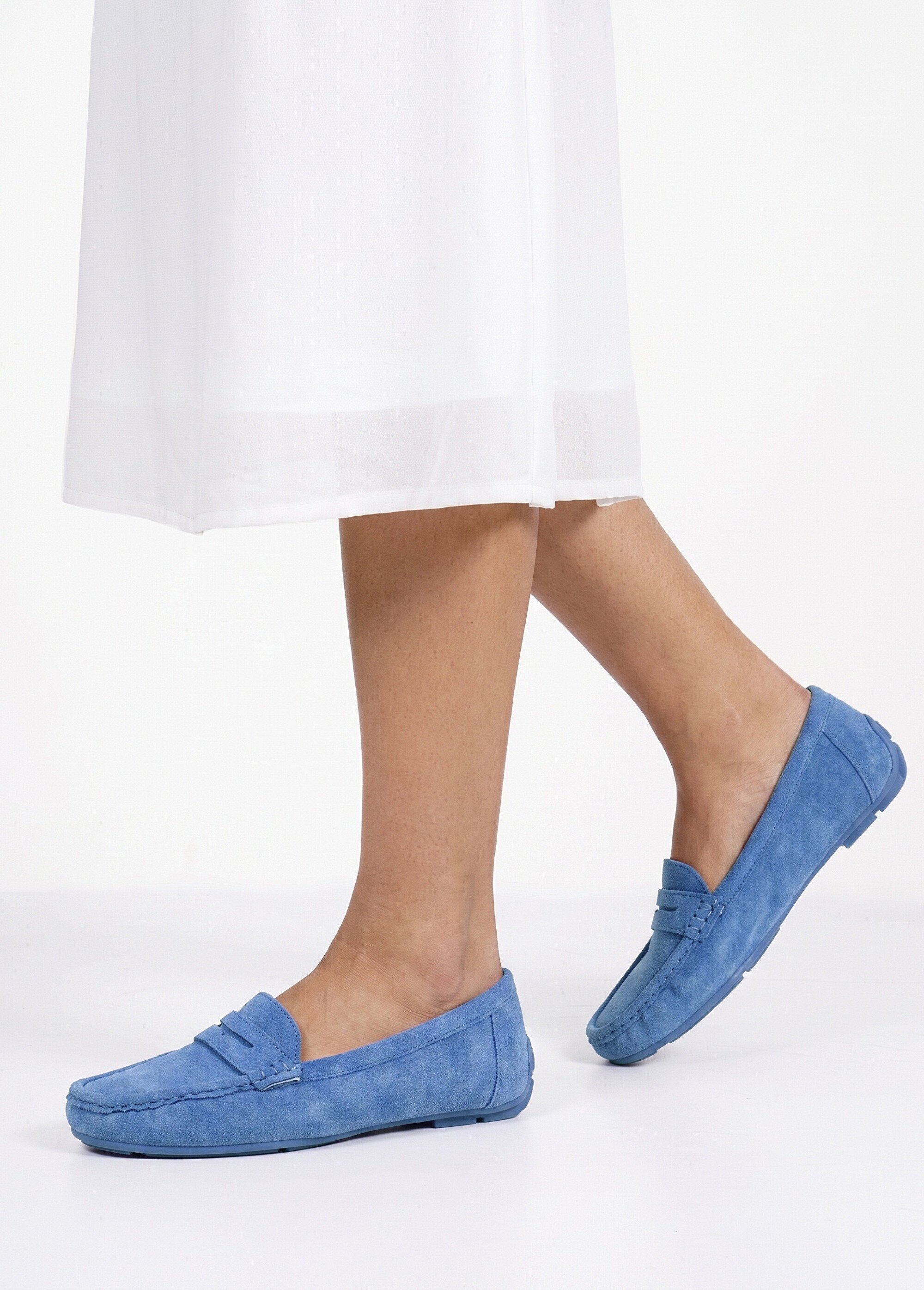 Mocassins essentiels, simili cuir suédé Femme Bleu COVHY196 SI1