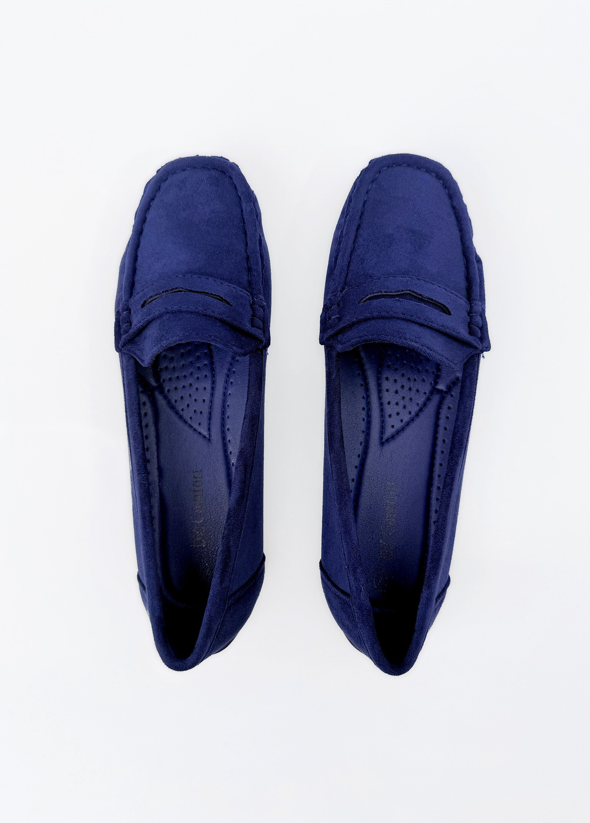 Mocassins essentiels, simili cuir suédé Femme Bleu COVHY196 OV1