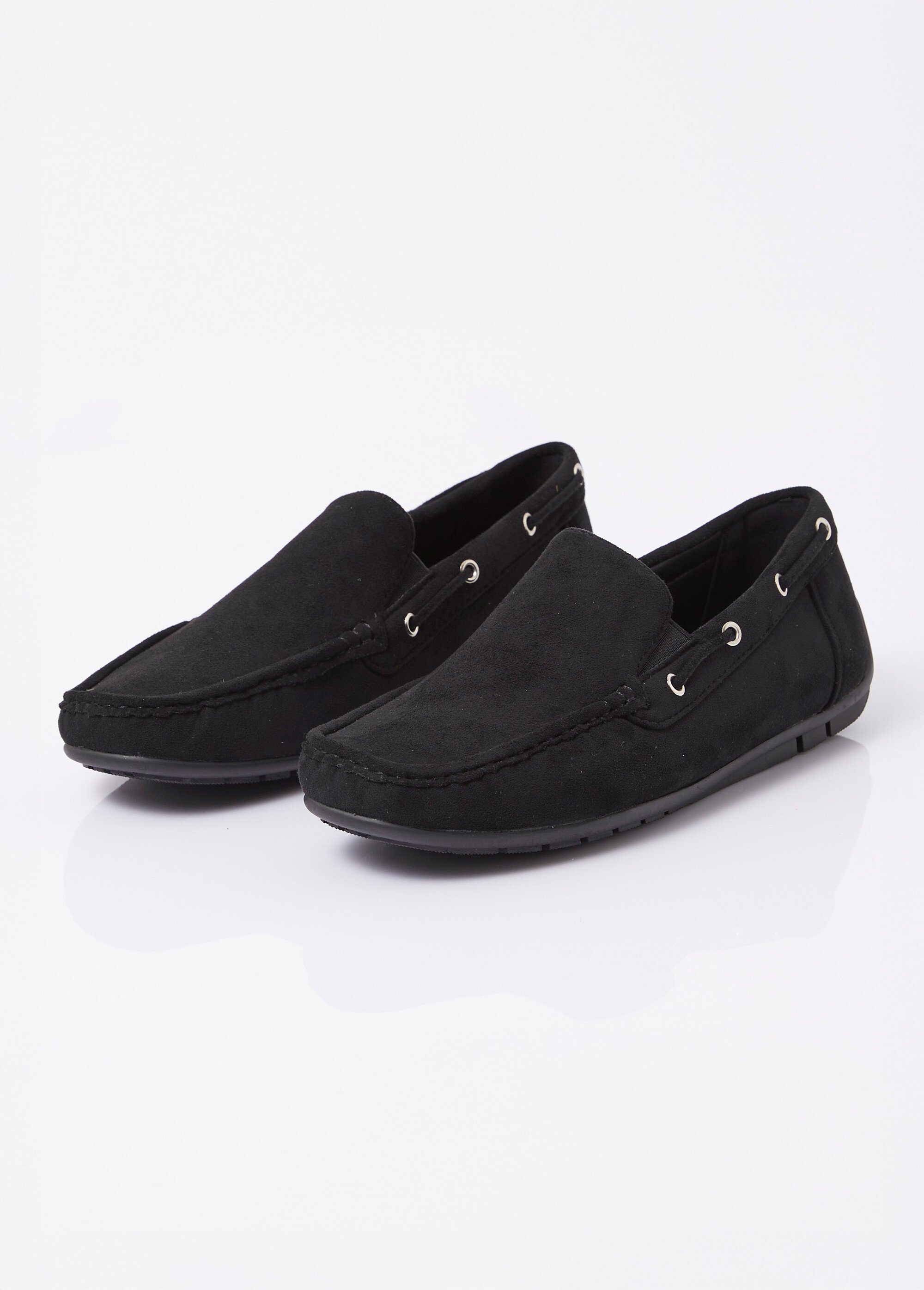 Mocassins suédine, côtés élastiqués Homme Noir JANNSX217 DE1
