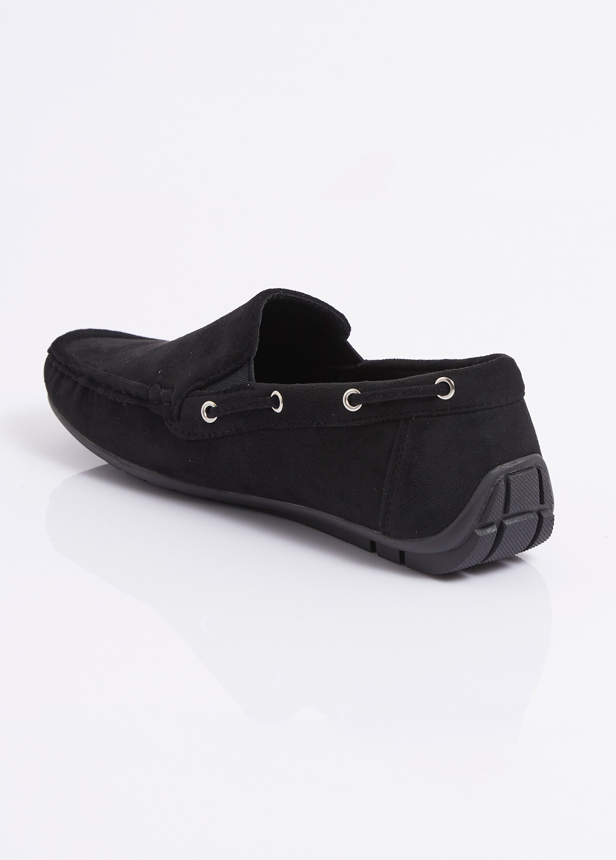 Mocassins suédine, côtés élastiqués Homme Noir JANNSX217 DO1