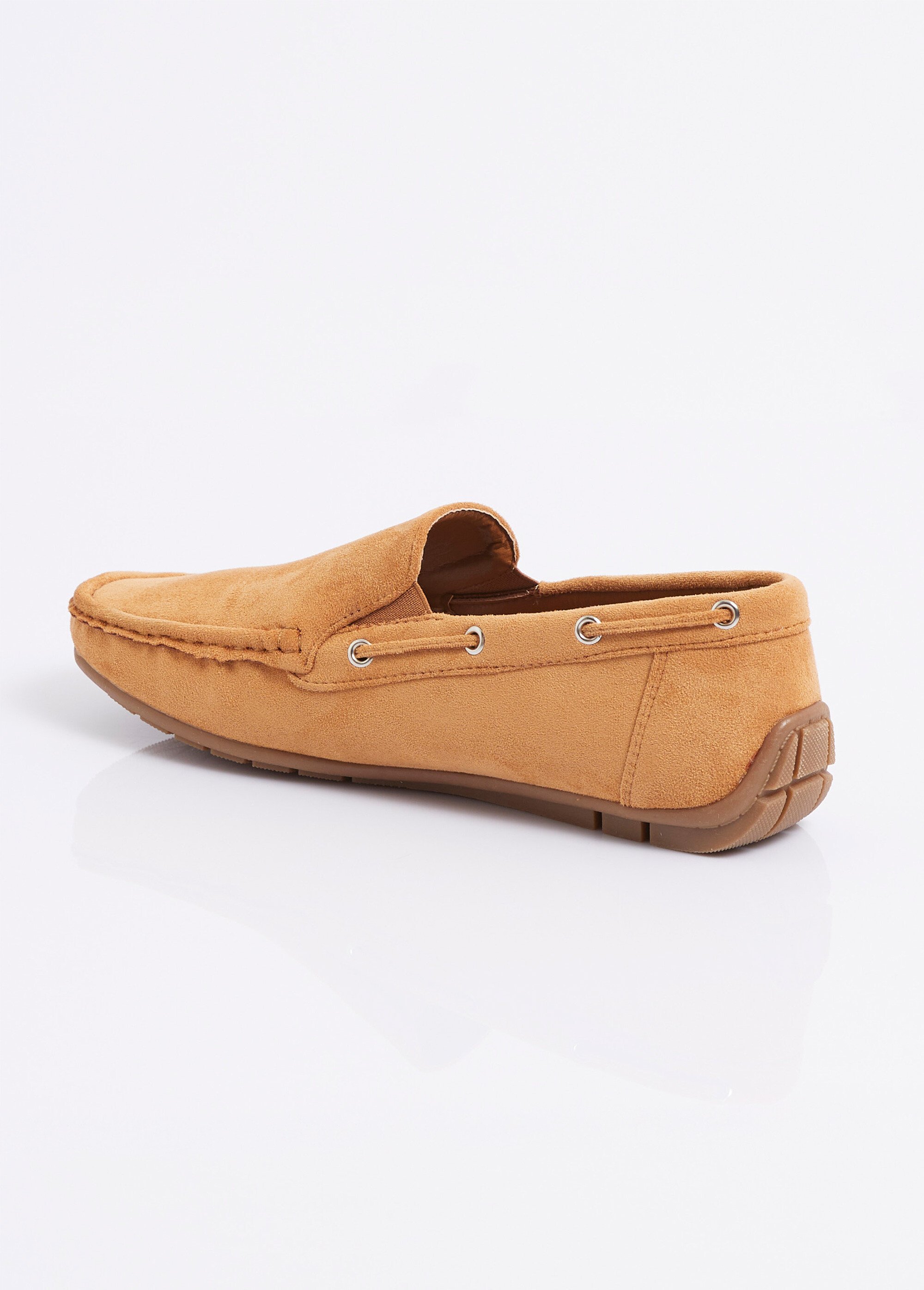 Mocassins suédine, côtés élastiqués Homme Marron JANNSX217 DO1