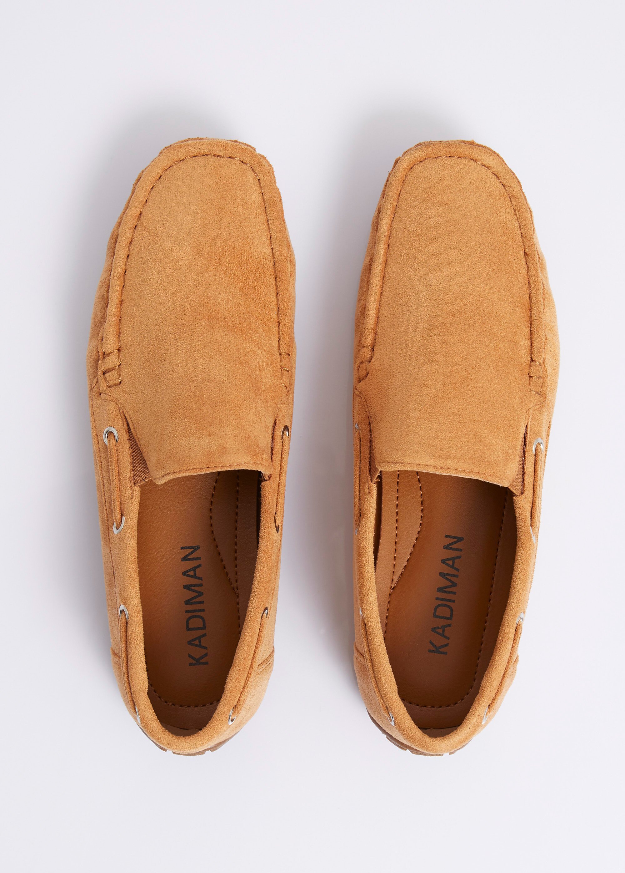 Mocassins suédine, côtés élastiqués Homme Marron JANNSX217 OV1