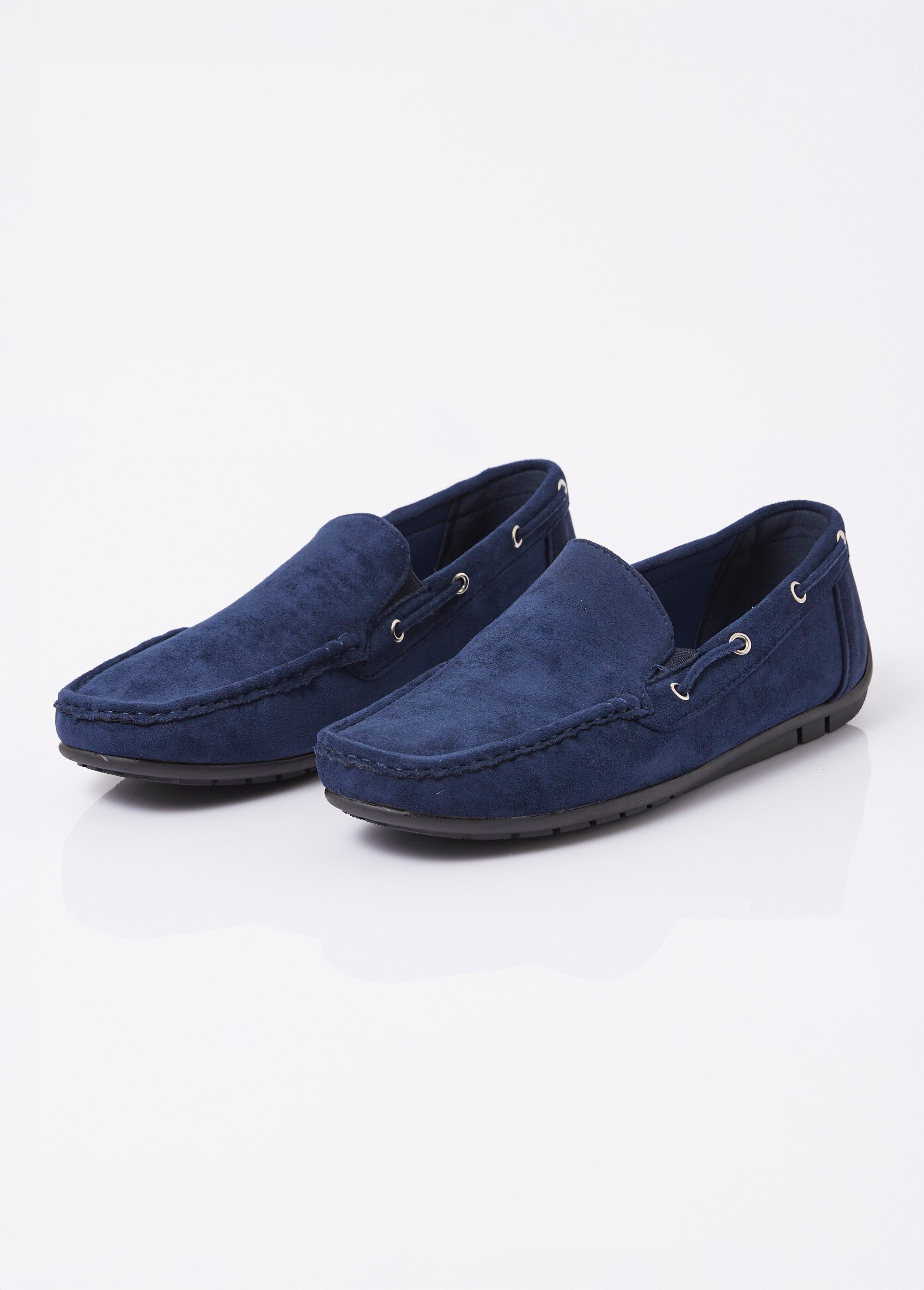 Mocassins suédine, côtés élastiqués Homme Bleu JANNSX217 DE1