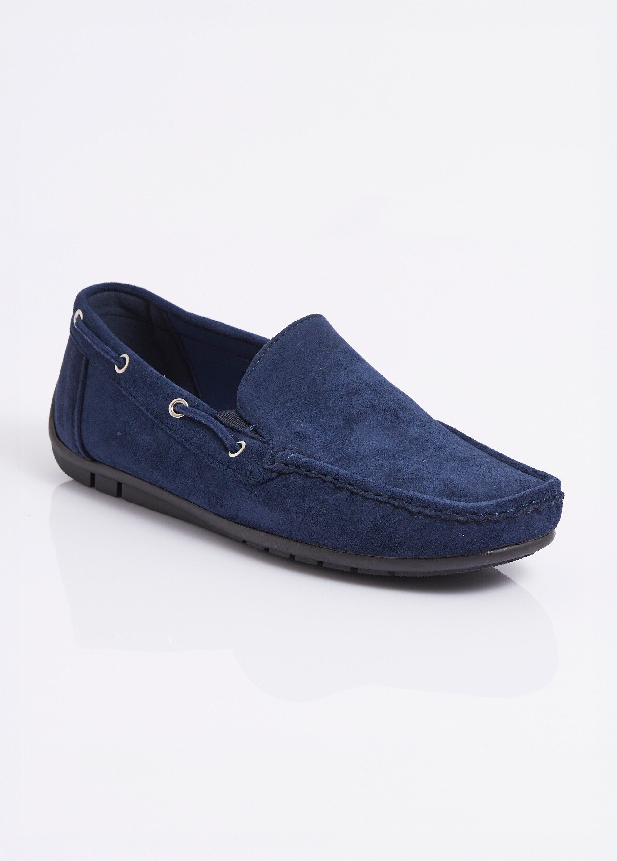 Mocassins suédine, côtés élastiqués Homme Bleu JANNSX217 FA1