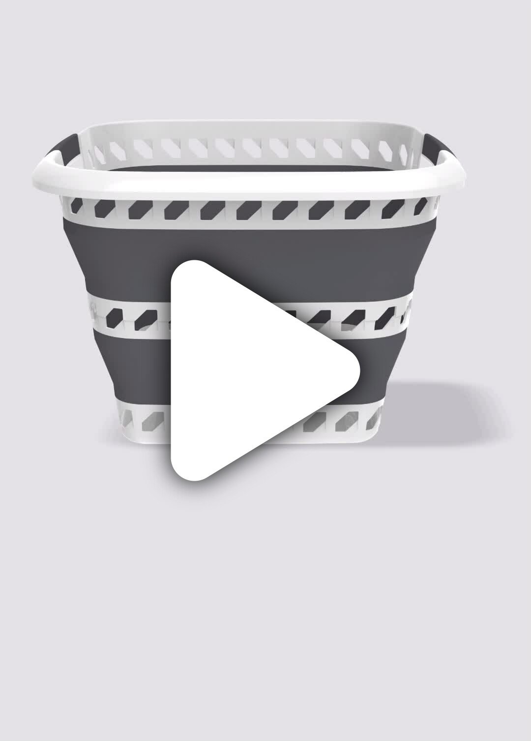 Panier à linge rétractable carré 40L Blanc JJA-186192 VI1