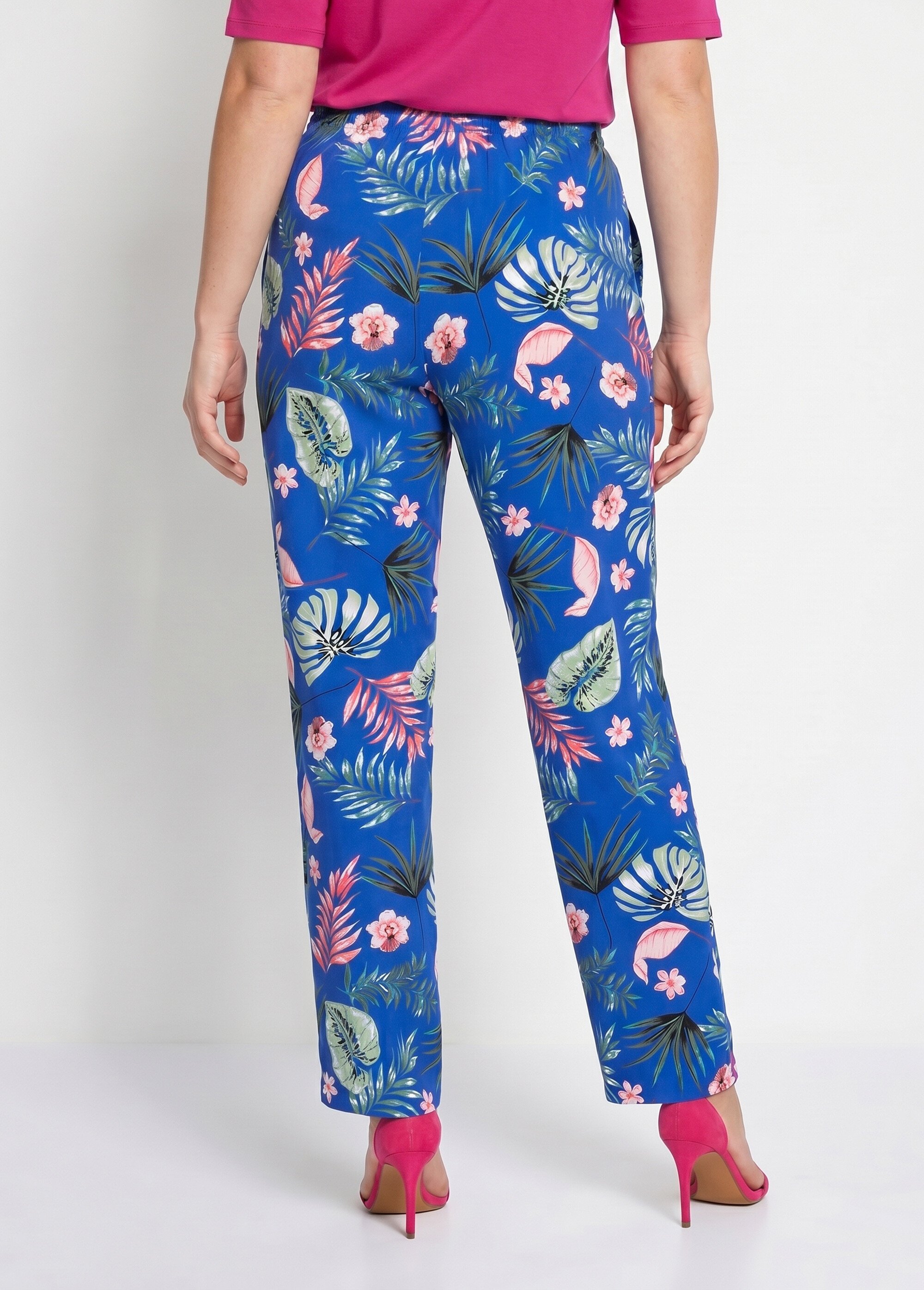Pantalon imprimé taille élastiquée