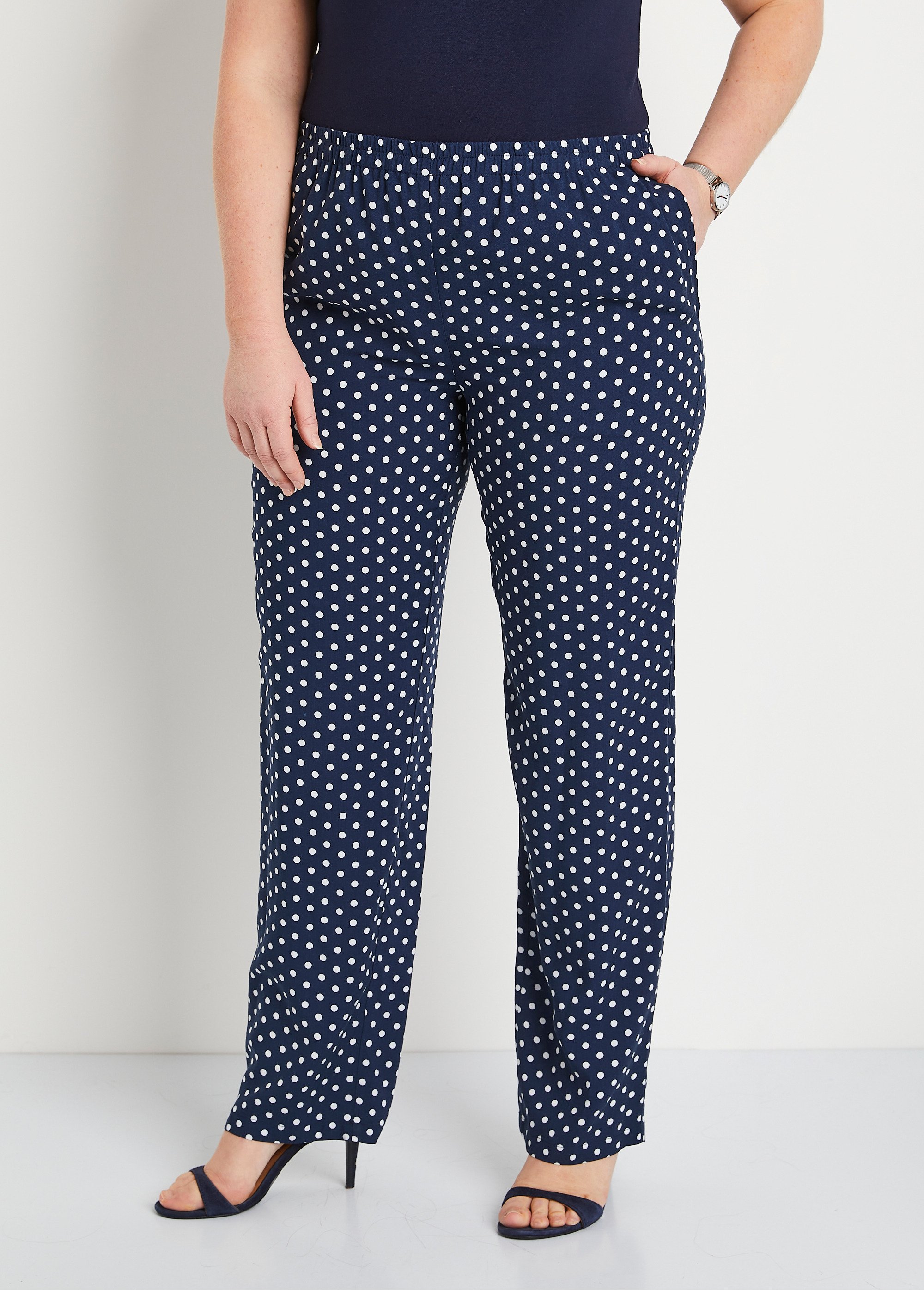 Pantalon imprimé taille élastiquée