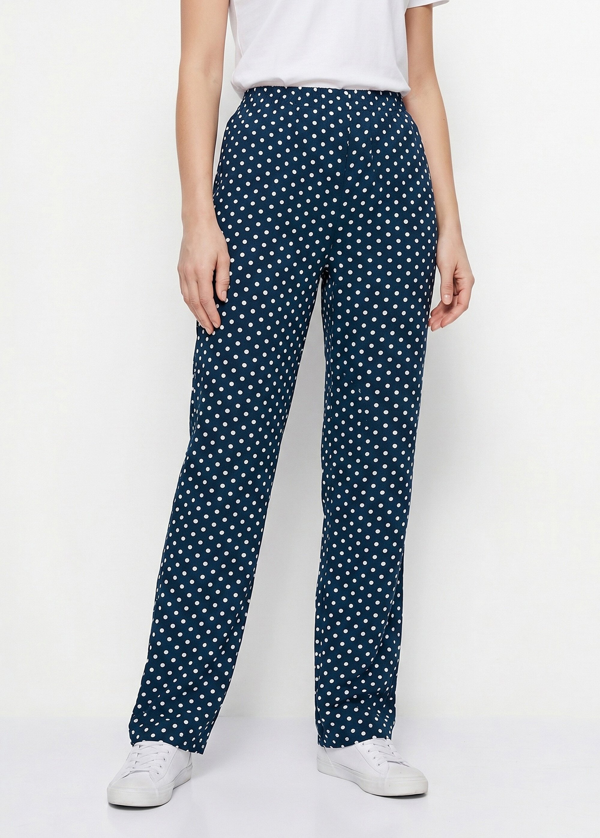 Pantalon imprimé taille élastiquée Femme Noir NECTARINE FA1