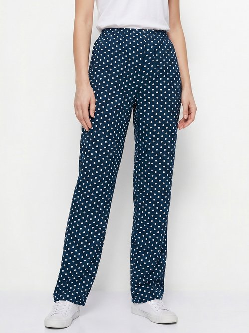 Pantalon imprimé taille élastiquée Femme Noir NECTARINE FA1