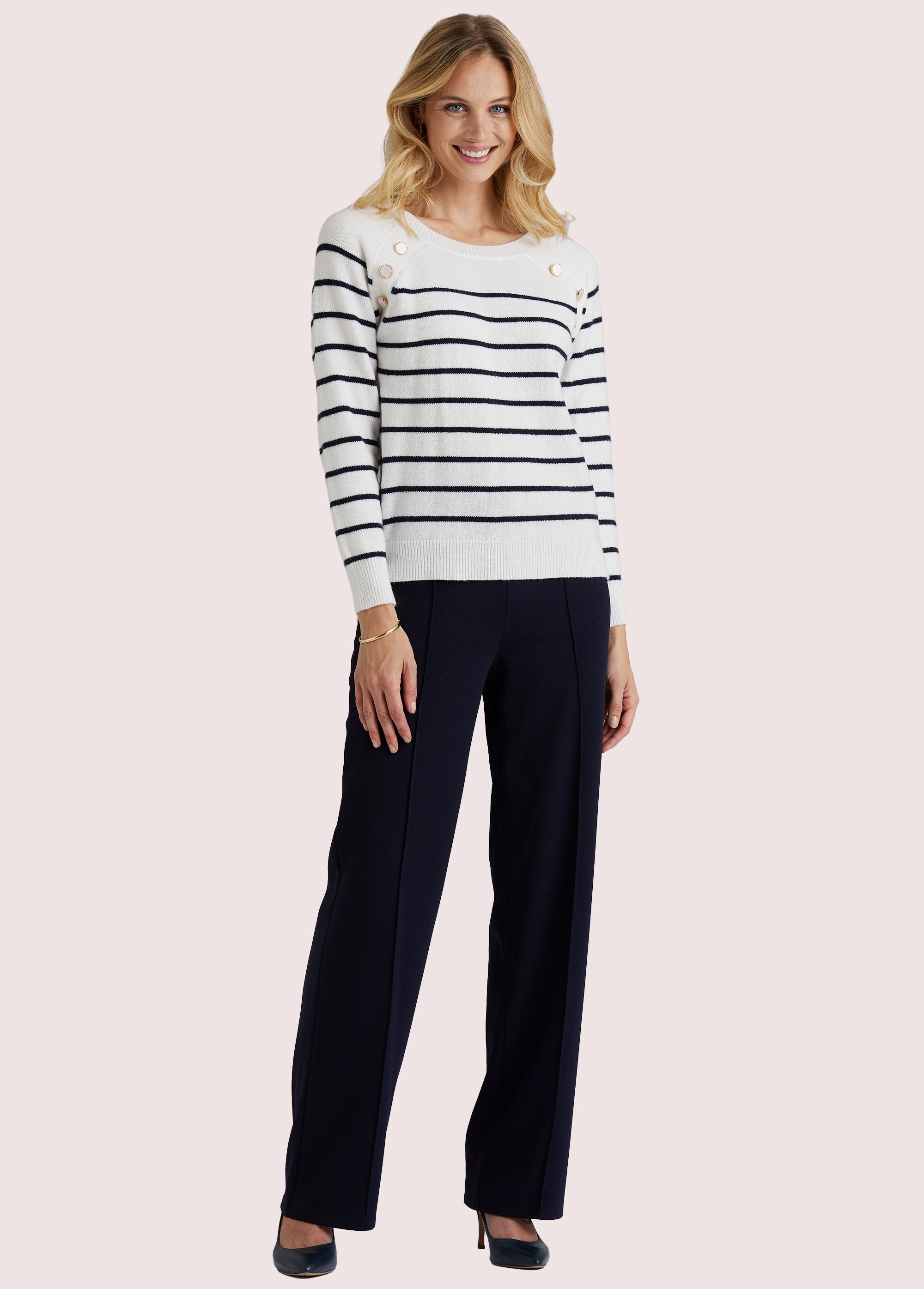 Pull marinière manches longues rayé