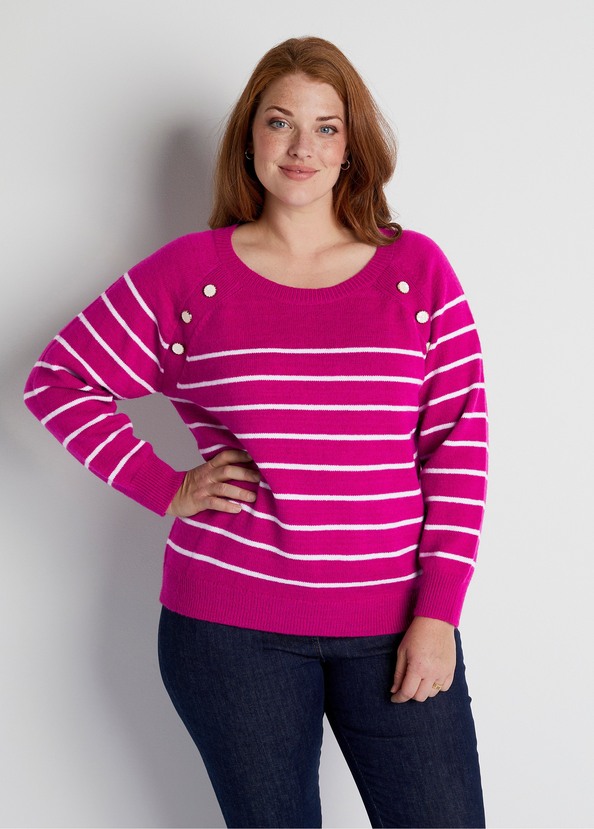 Pull marinière manches longues rayé