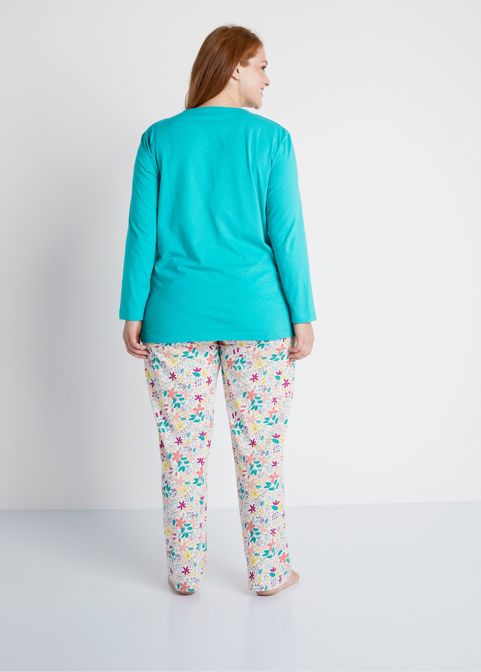 Pyjama fleuri en coton