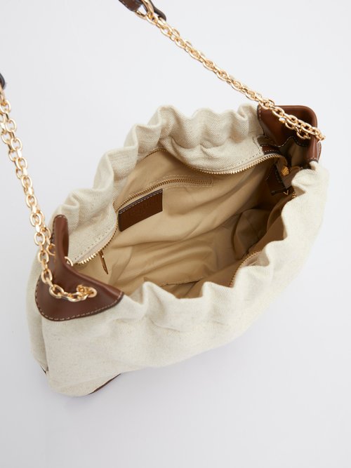 Sac à main bourse, toile effet lin Femme Beige MIM90795-5 DE2